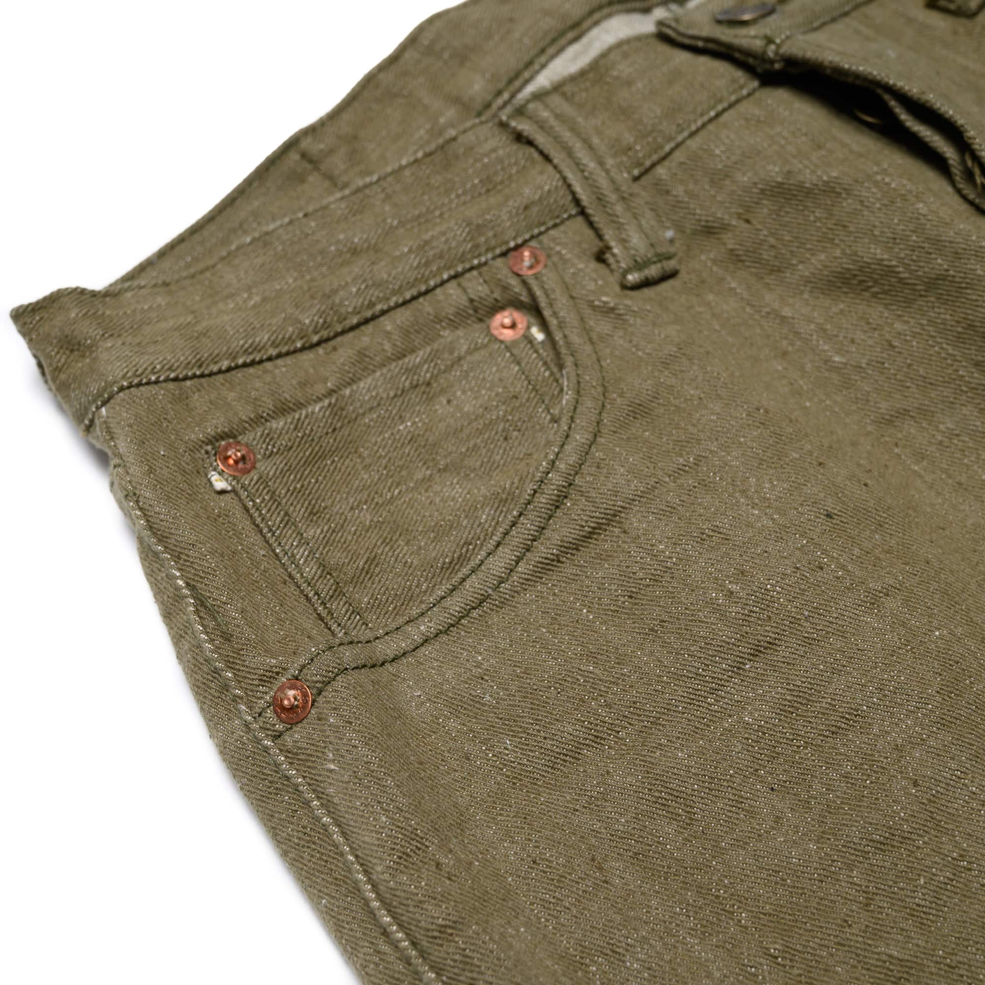 S0150GNX Uguisu Green Selvedge Denim - Regular Straight - Image 5