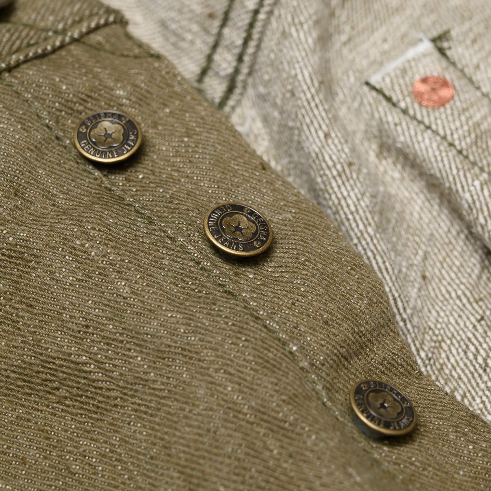 S0150GNX Uguisu Green Selvedge Denim - Regular Straight - Image 8