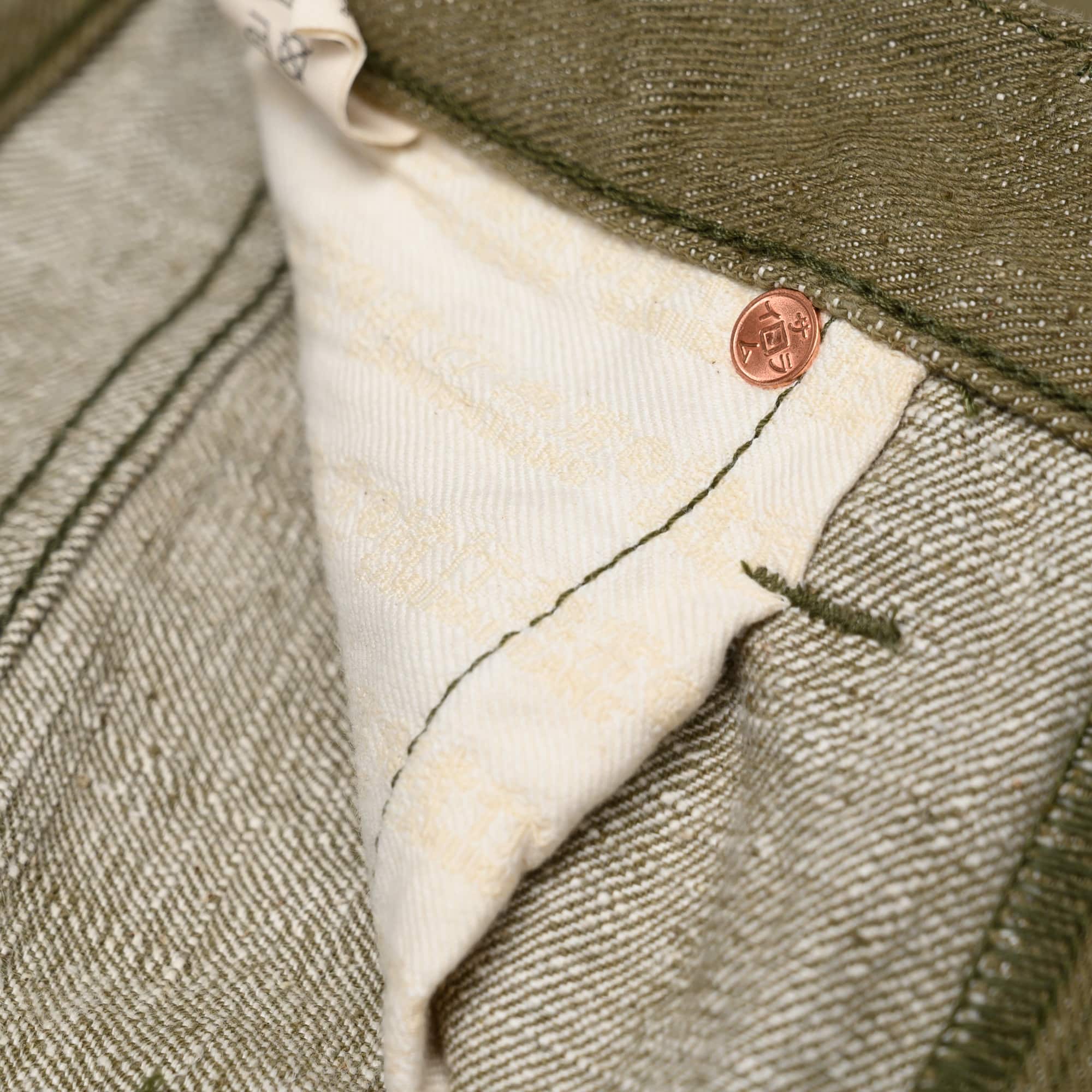 S0150GNX Uguisu Green Selvedge Denim - Regular Straight - Image 9