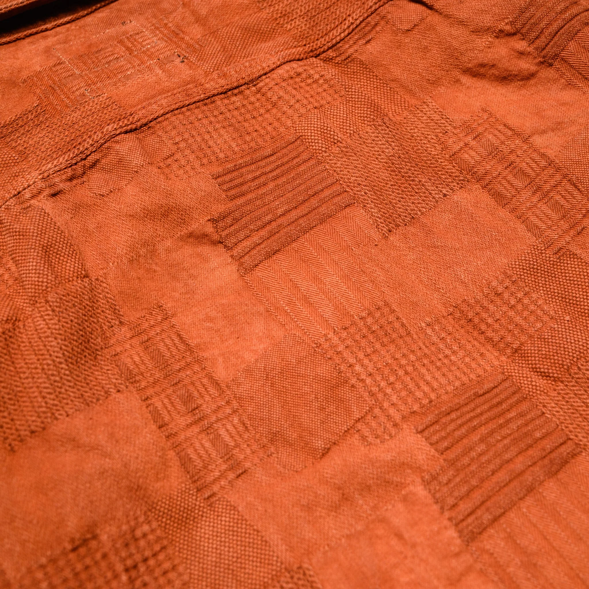 5717 "Amami Dorozome" Boro Jacquard Shirt - Brown - Image 10