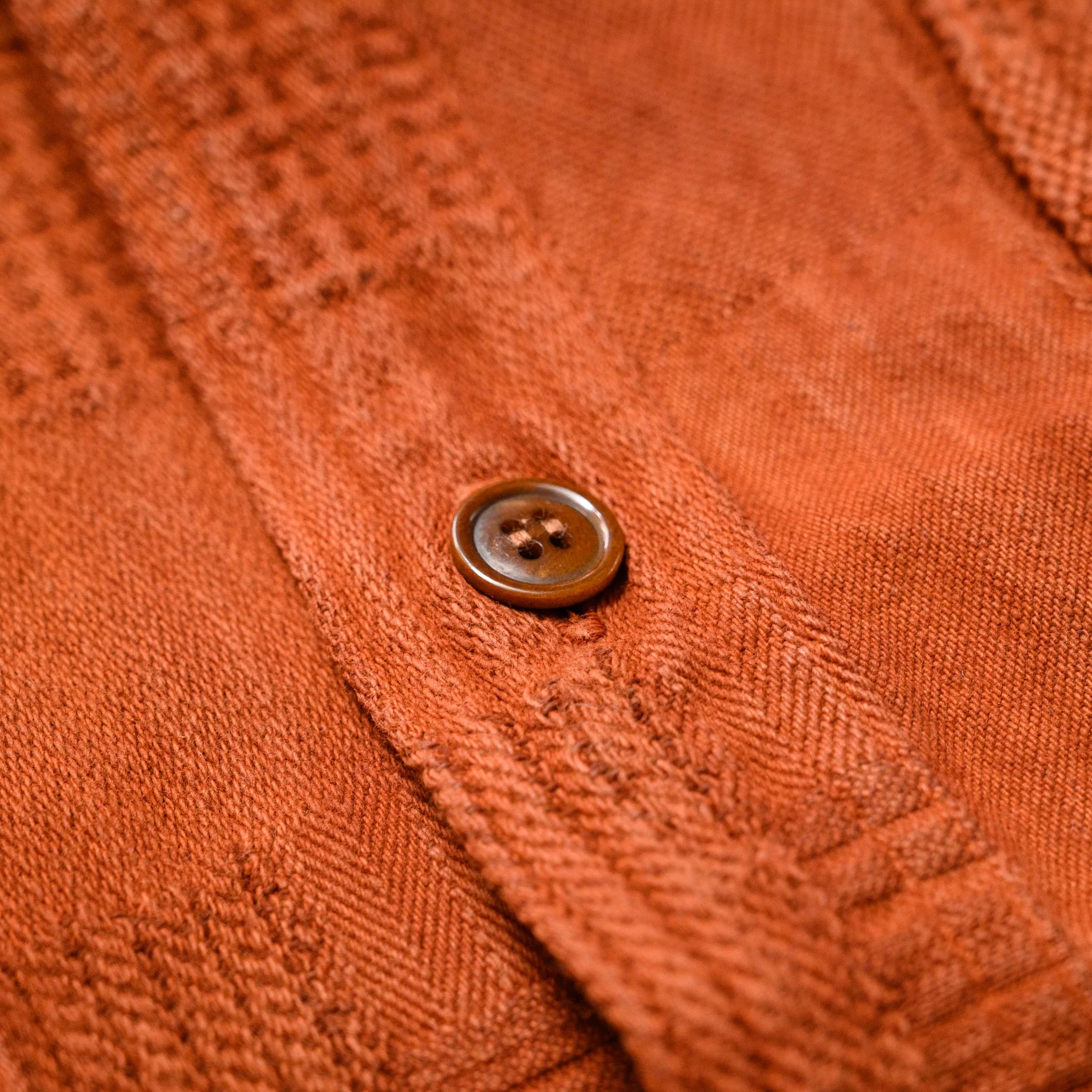 5717 "Amami Dorozome" Boro Jacquard Shirt - Brown - Image 6