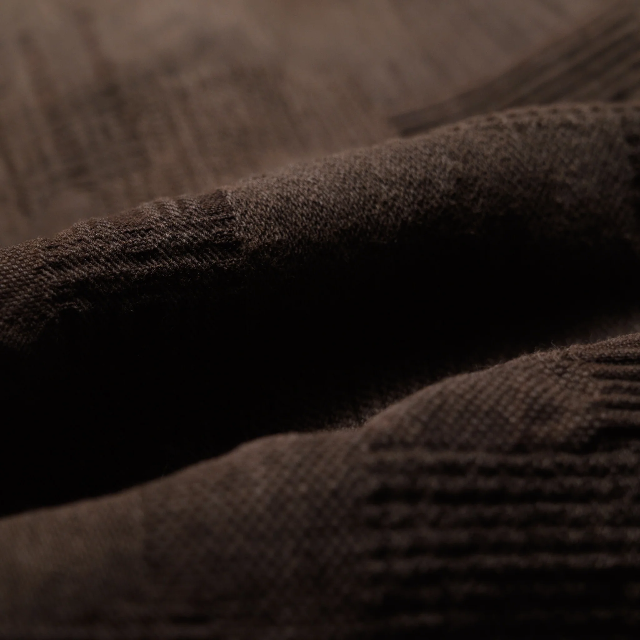 5717 "Amami Dorozome" Boro Jacquard Shirt - Dark Brown - Image 11