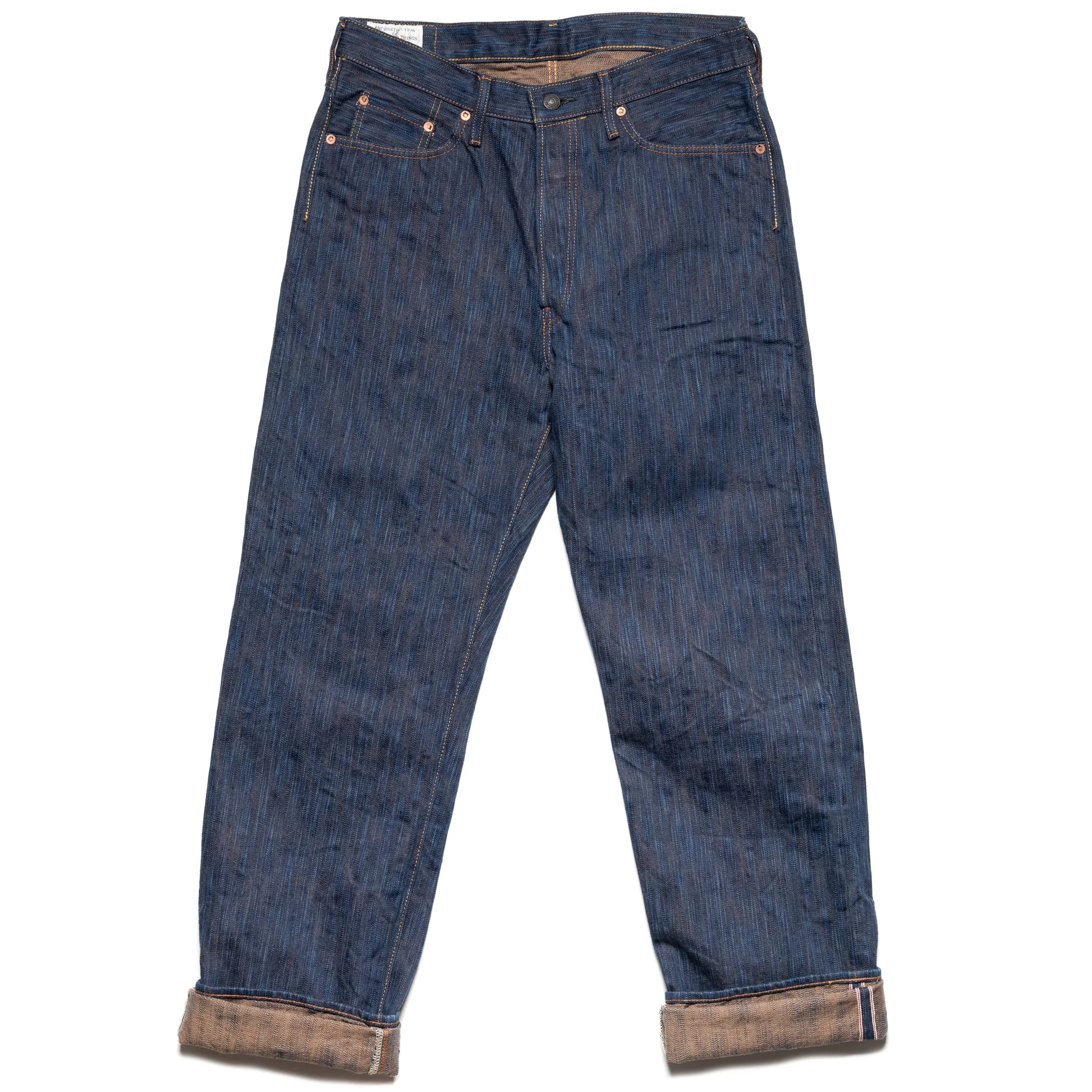 D1905S "Awa Sho-ai Kakishibu" 15oz Natural Indigo Kakishibu Selvedge Denim Regular Straight - Image 2