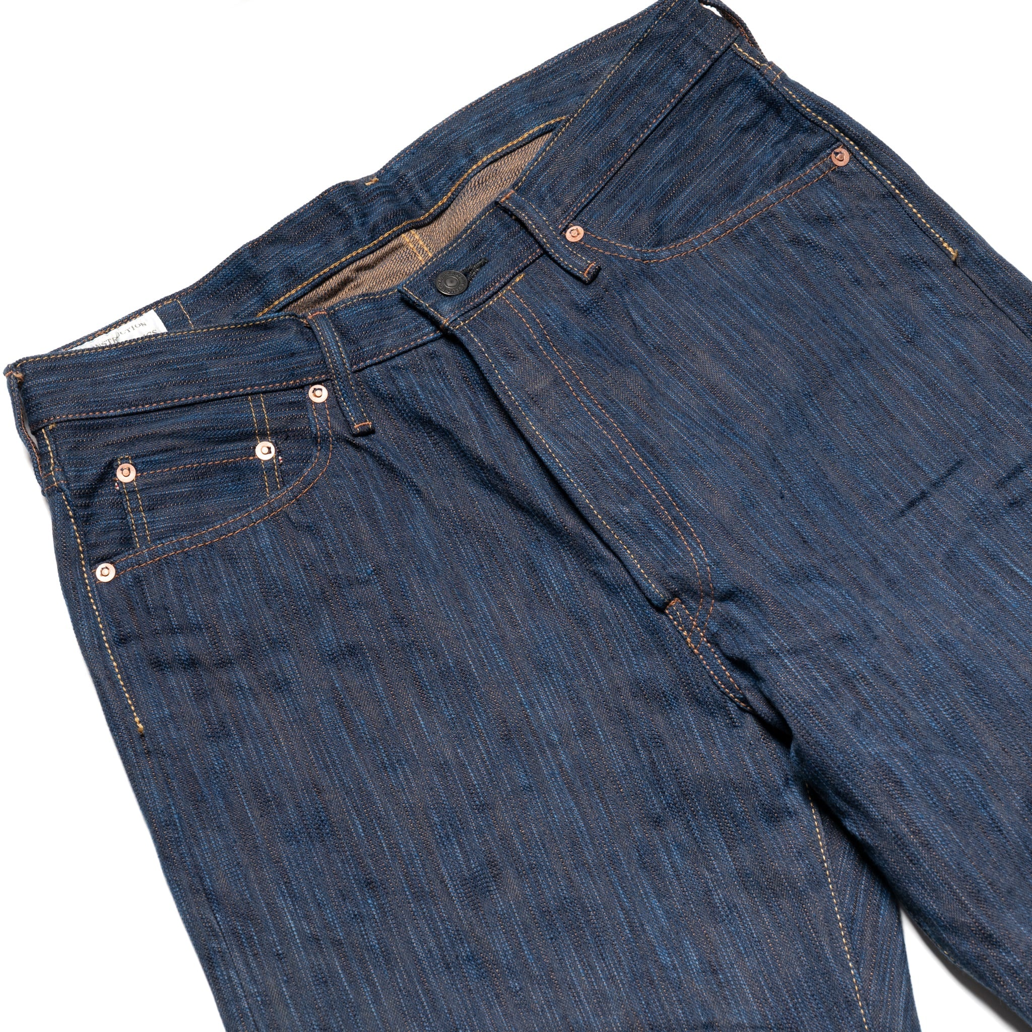 D1905S "Awa Sho-ai Kakishibu" 15oz Natural Indigo Kakishibu Selvedge Denim Regular Straight - Image 4