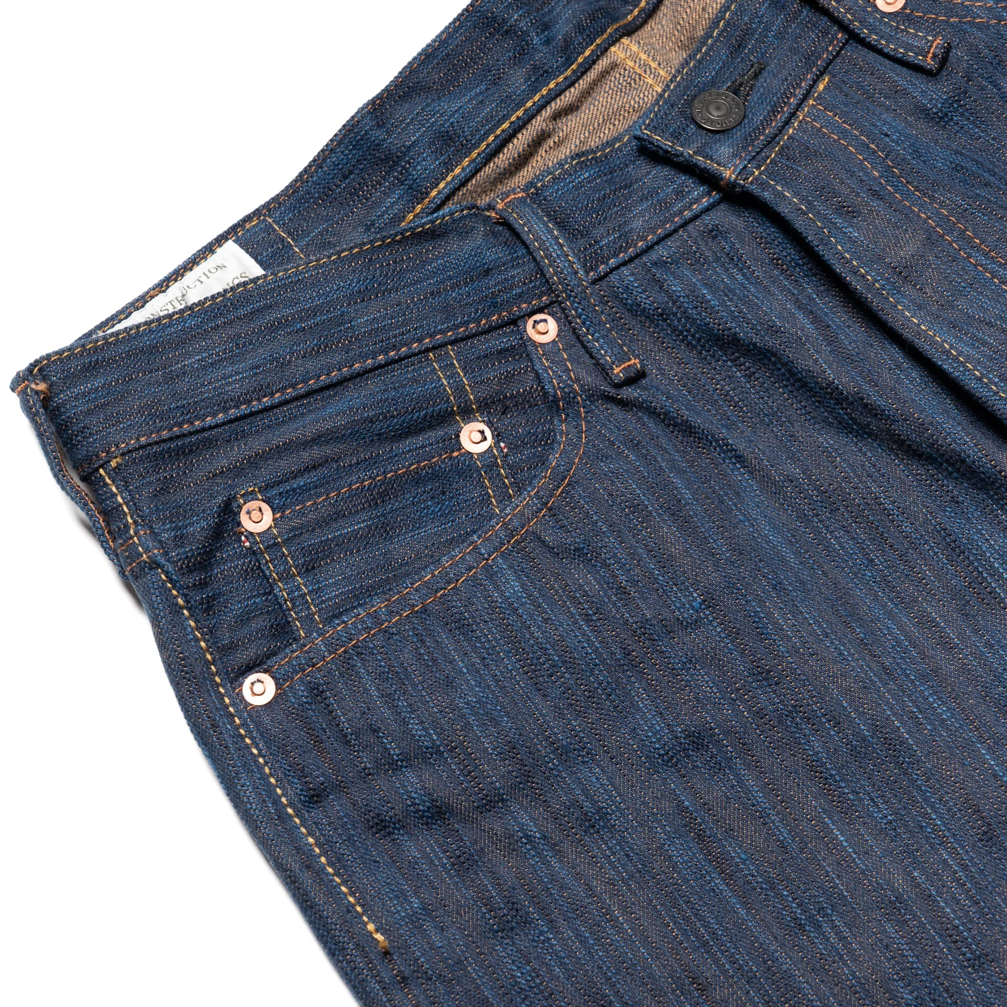 D1905S "Awa Sho-ai Kakishibu" 15oz Natural Indigo Kakishibu Selvedge Denim Regular Straight - Image 5