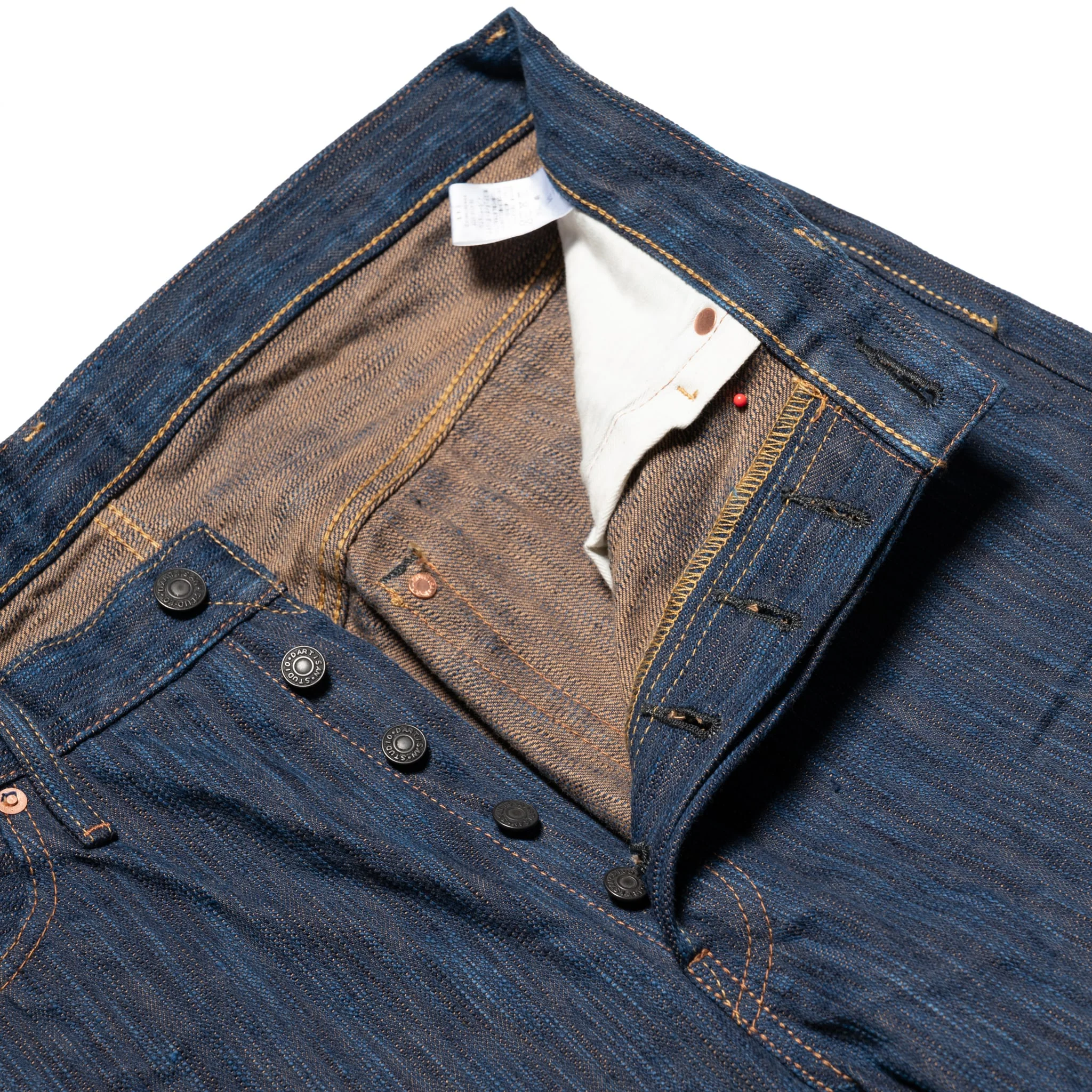 D1905S "Awa Sho-ai Kakishibu" 15oz Natural Indigo Kakishibu Selvedge Denim Regular Straight - Image 8
