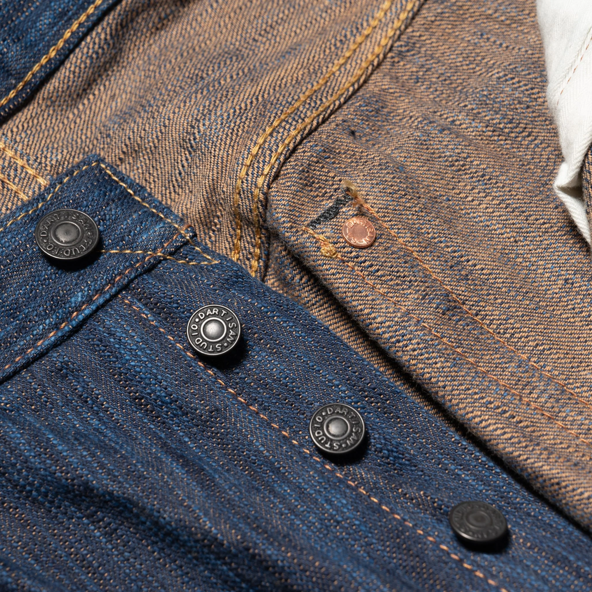 D1905S "Awa Sho-ai Kakishibu" 15oz Natural Indigo Kakishibu Selvedge Denim Regular Straight - Image 9