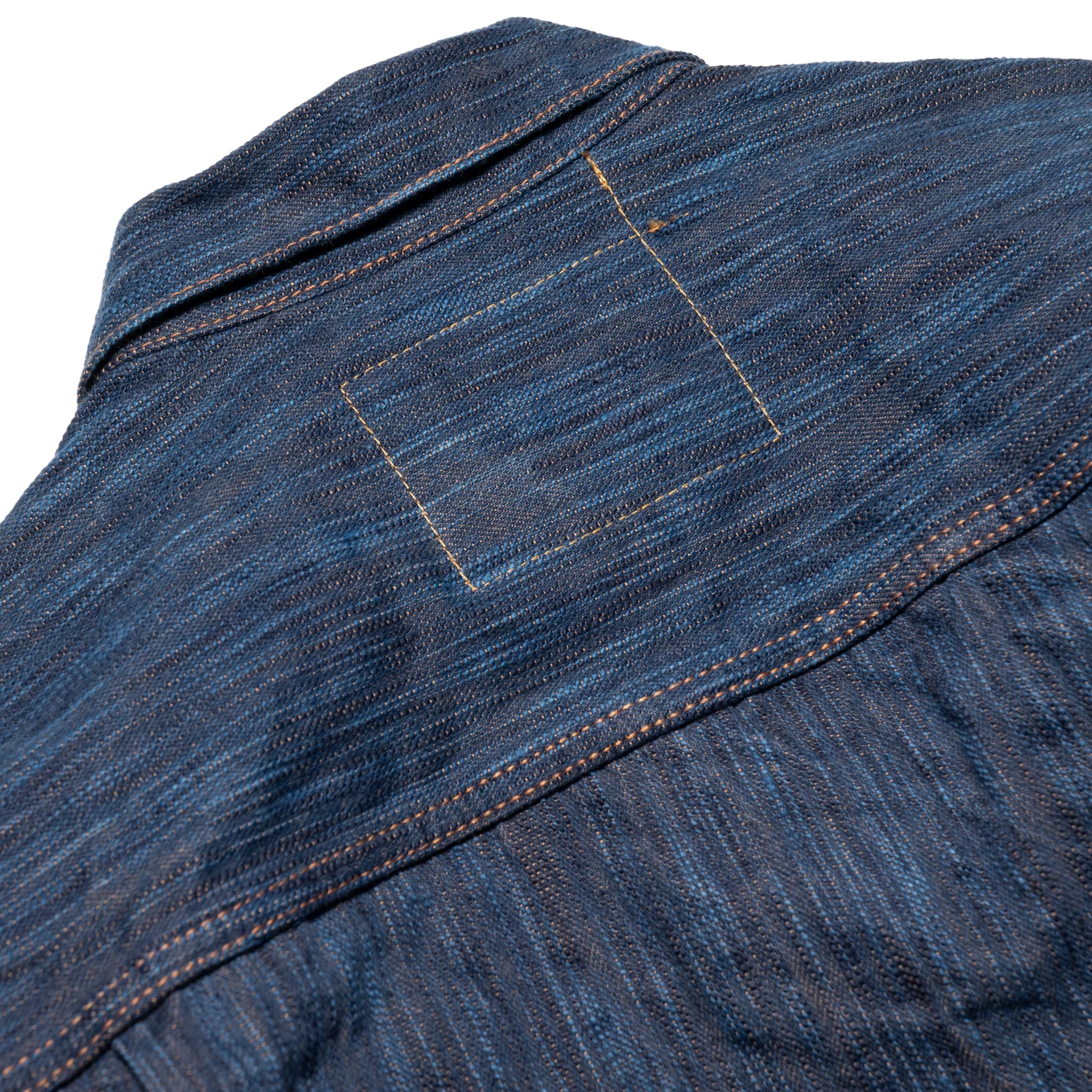 D4615 "Awa Sho-ai Kakishibu" 15oz Natural Indigo Kakishibu Selvedge Denim Type 2 Jacket - Image 11
