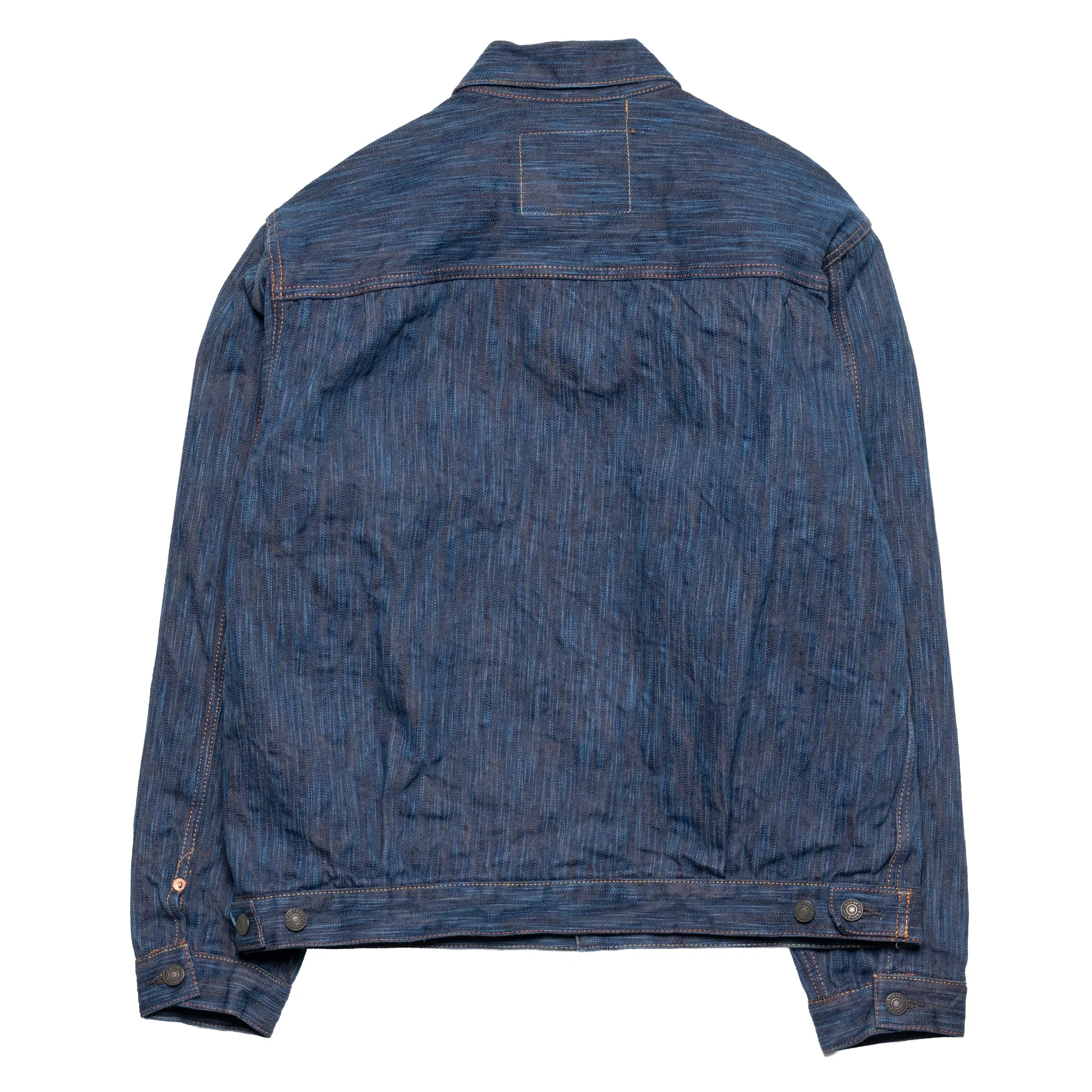 D4615 "Awa Sho-ai Kakishibu" 15oz Natural Indigo Kakishibu Selvedge Denim Type 2 Jacket - Image 2