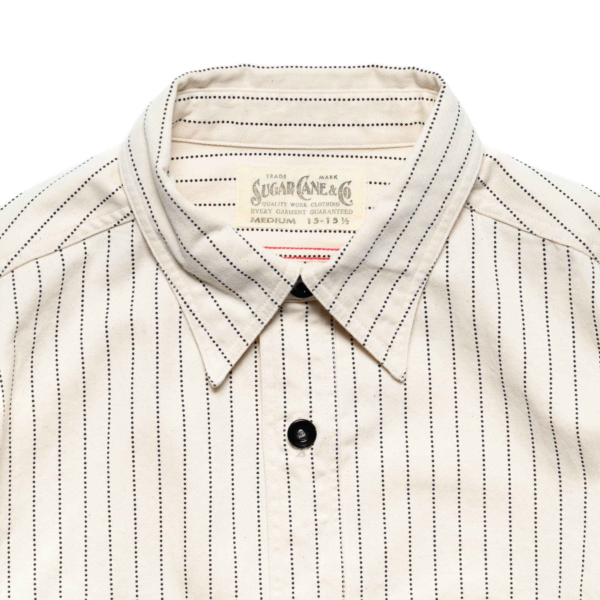 Fiction Romance SC27076 8.5oz White Wabash Stripe Work Shirt - Image 3
