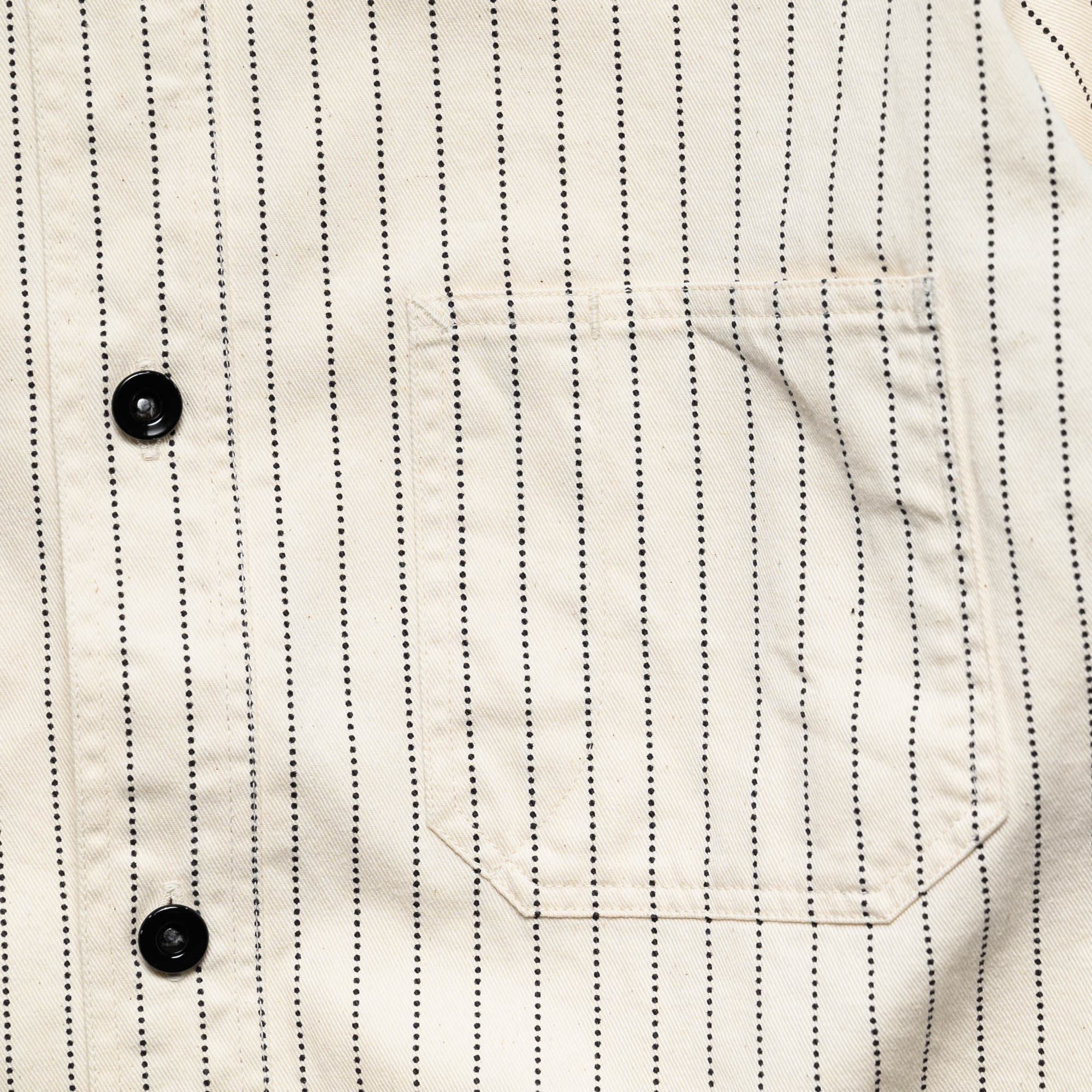 Fiction Romance SC27076 8.5oz White Wabash Stripe Work Shirt - Image 5