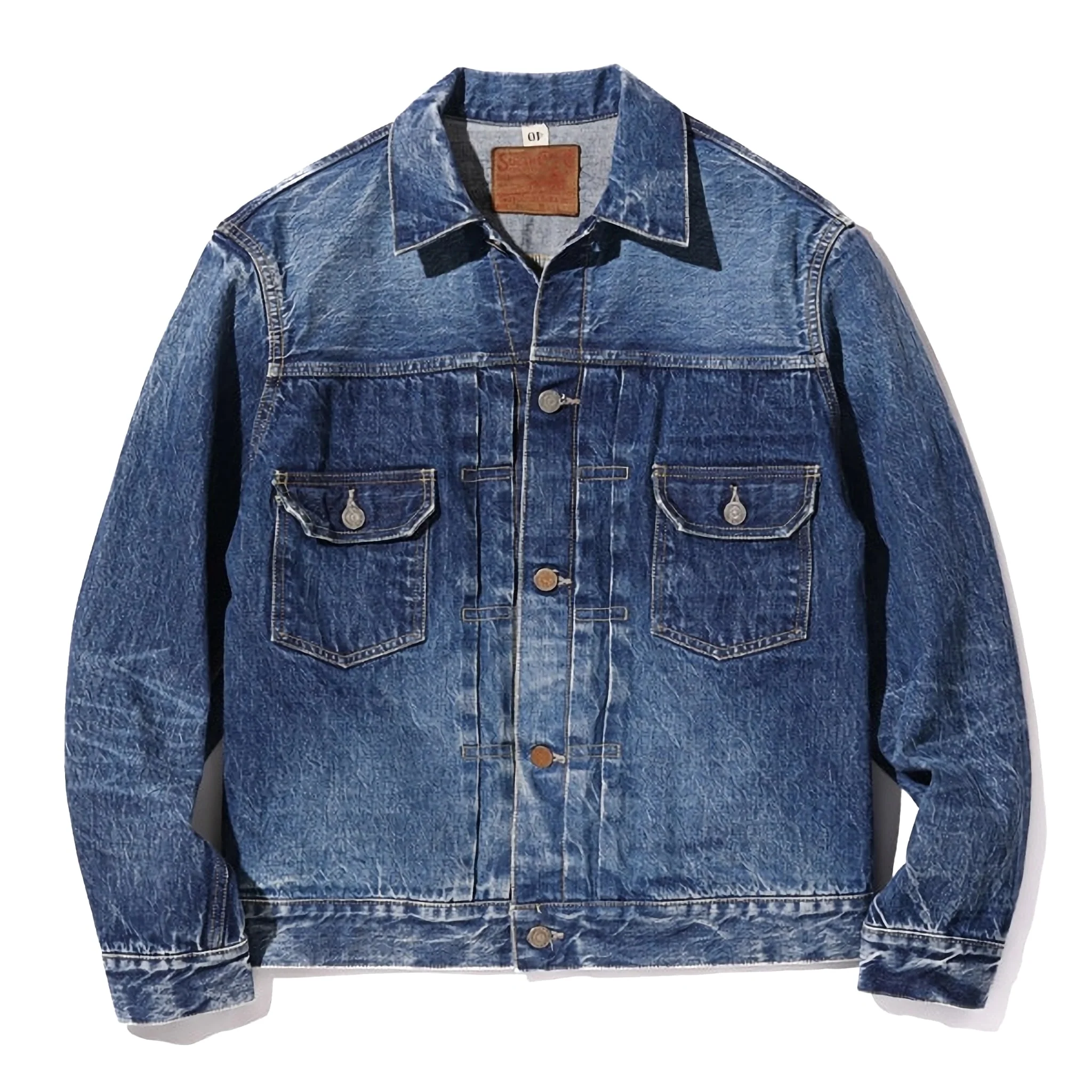 SC11953SW 14.25oz Selvedge Denim 1953 Type II Jacket Aged Model