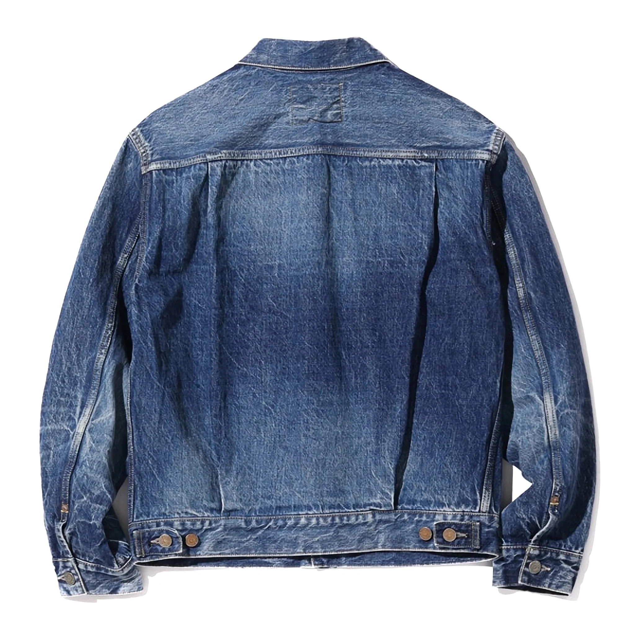 SC11953SW 14.25oz Selvedge Denim 1953 Type II Jacket Aged Model - Image 2