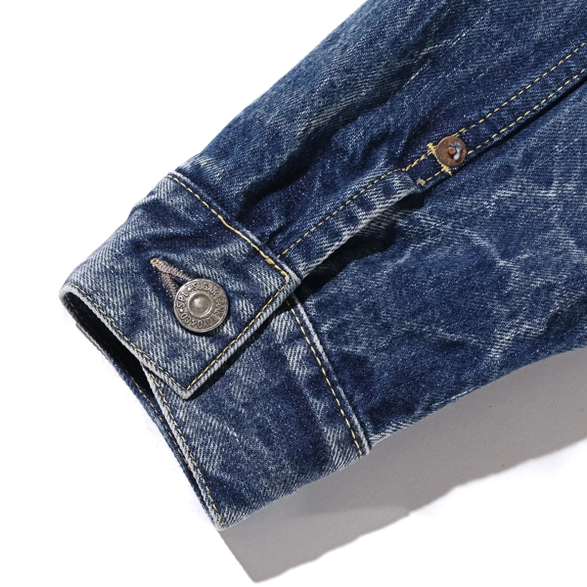 SC11953SW 14.25oz Selvedge Denim 1953 Type II Jacket Aged Model - Image 8