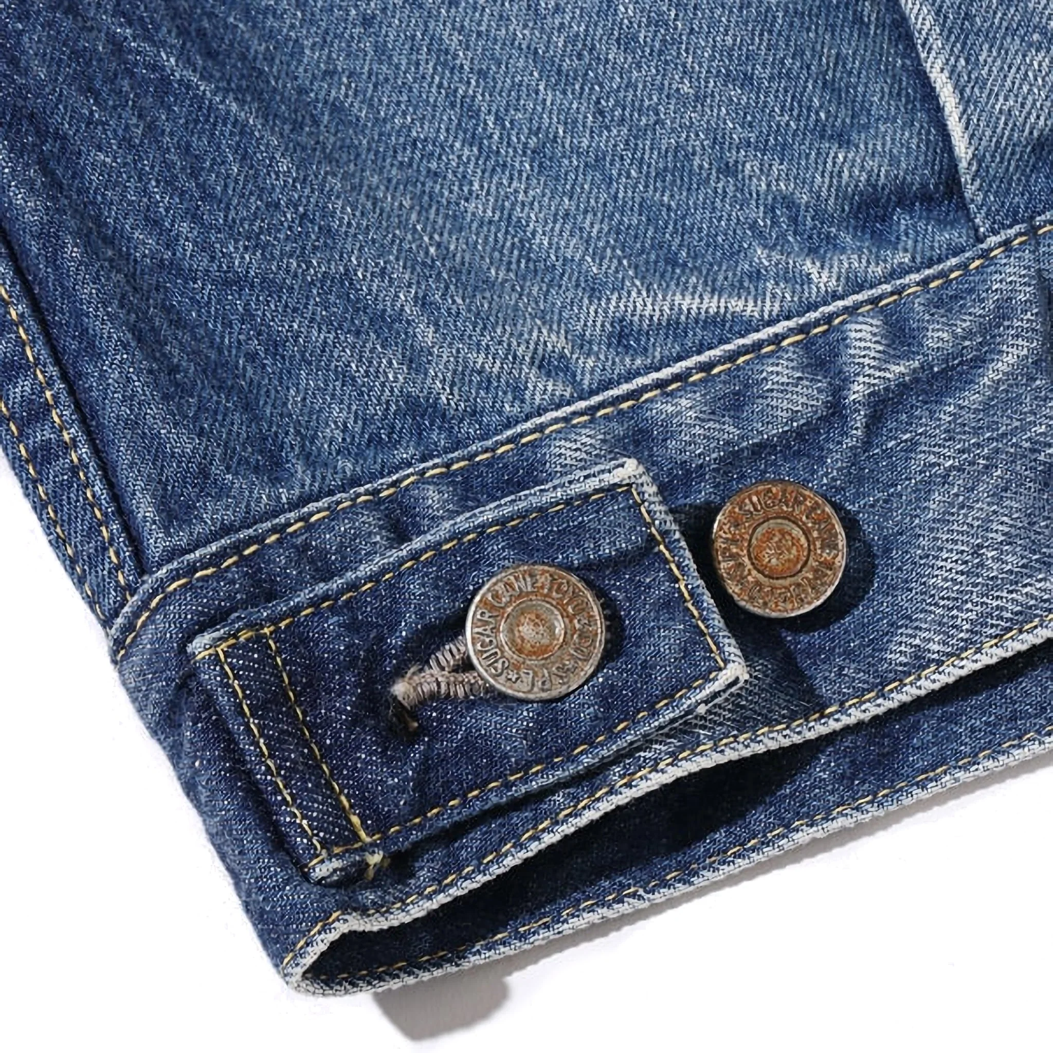 SC11953SW 14.25oz Selvedge Denim 1953 Type II Jacket Aged Model - Image 9