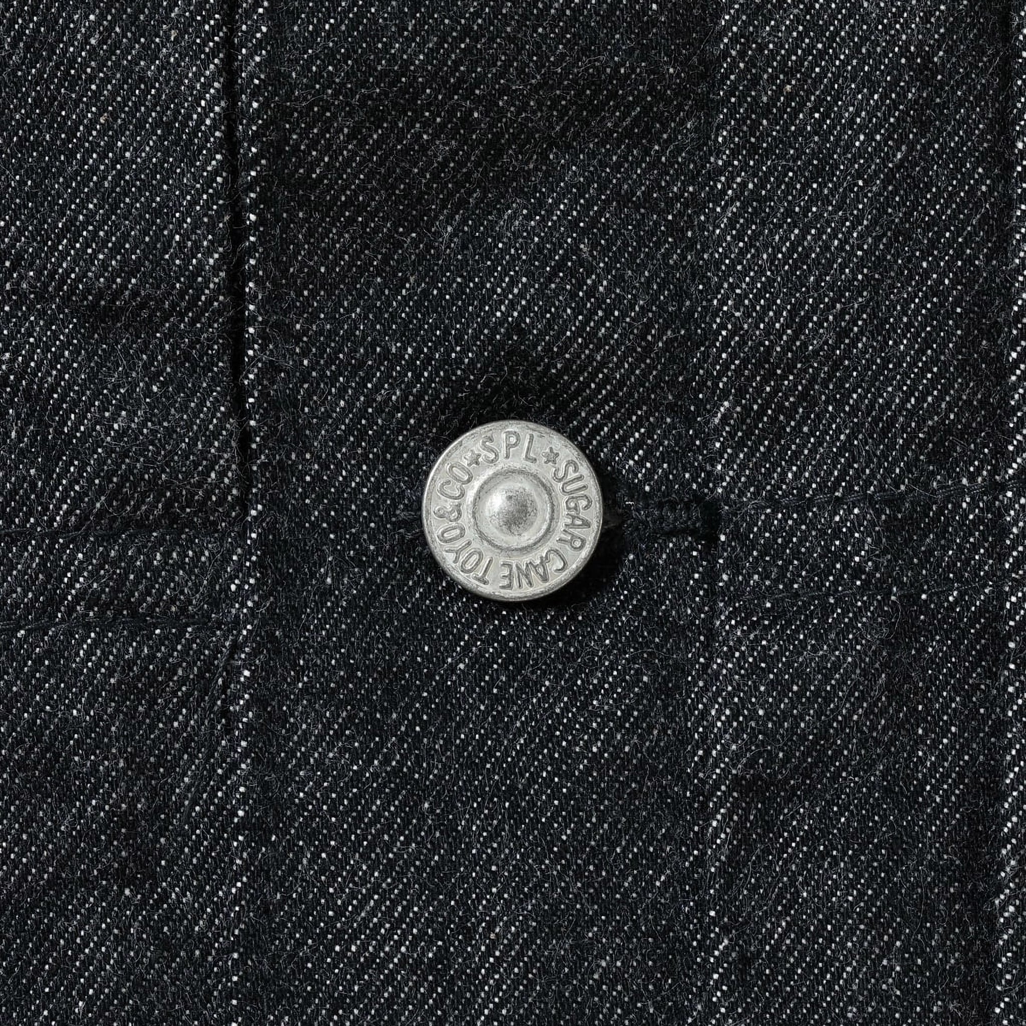 SC15650 14.25oz Black Selvedge Denim Jacket 1953 Model - Image 4