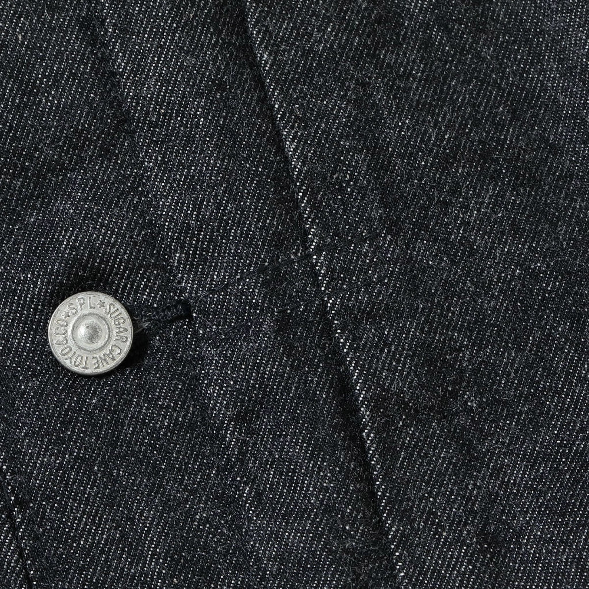 SC15650 14.25oz Black Selvedge Denim Jacket 1953 Model - Image 5