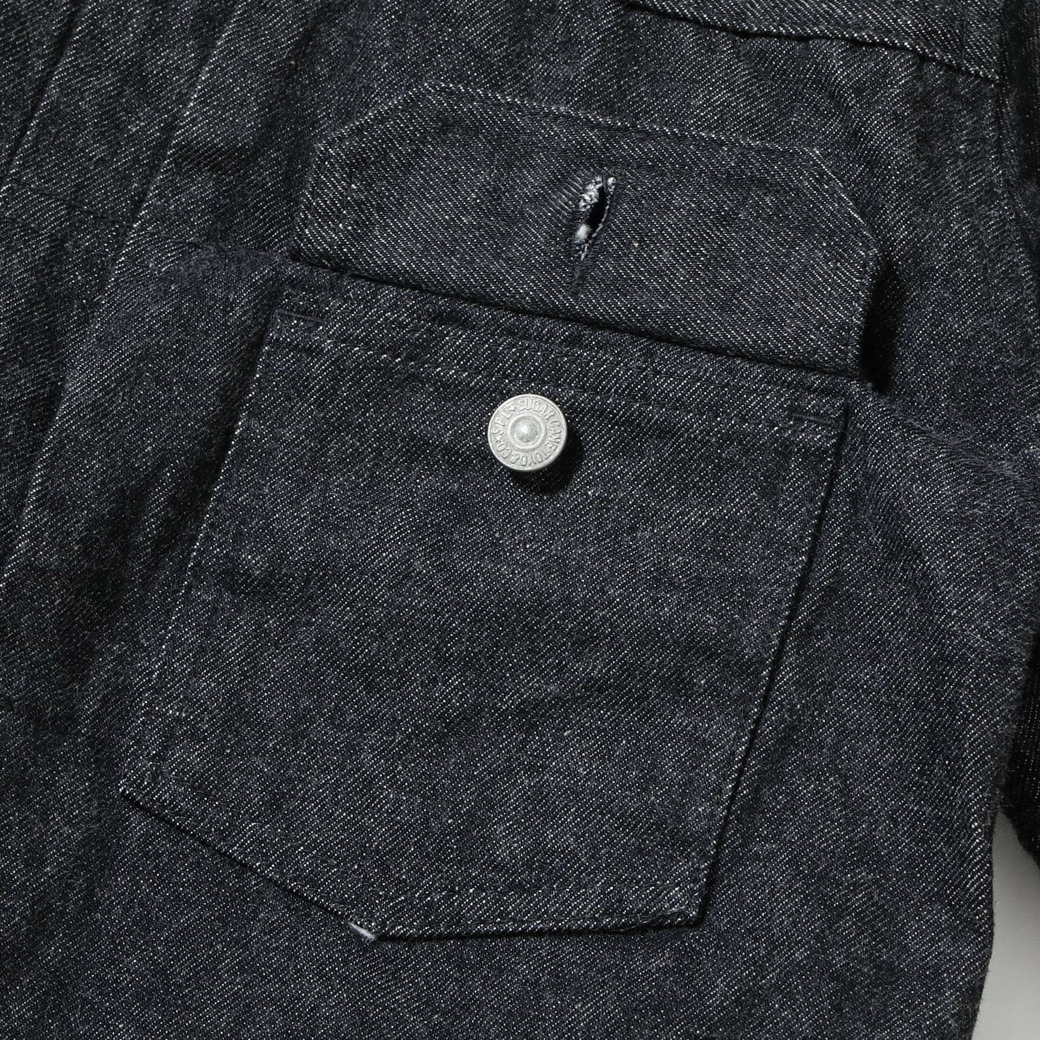 SC15650 14.25oz Black Selvedge Denim Jacket 1953 Model - Image 7