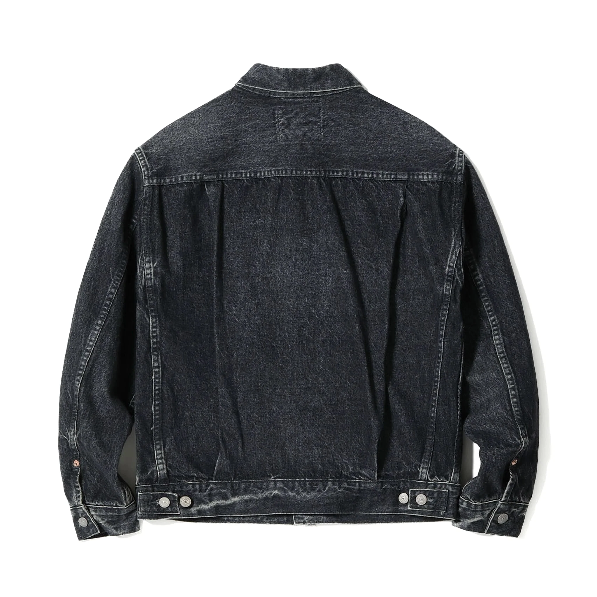 SC15650H 14.25oz Black Selvedge Denim Jacket 1953 Aged Model - Image 2