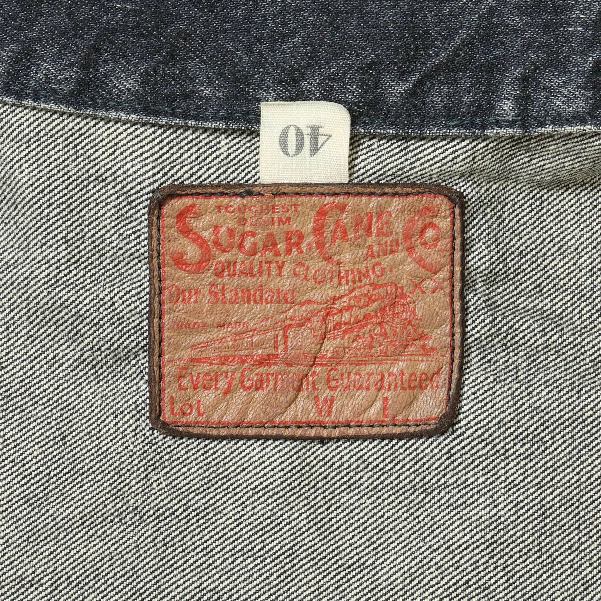 SC15650H 14.25oz Black Selvedge Denim Jacket 1953 Aged Model - Image 3