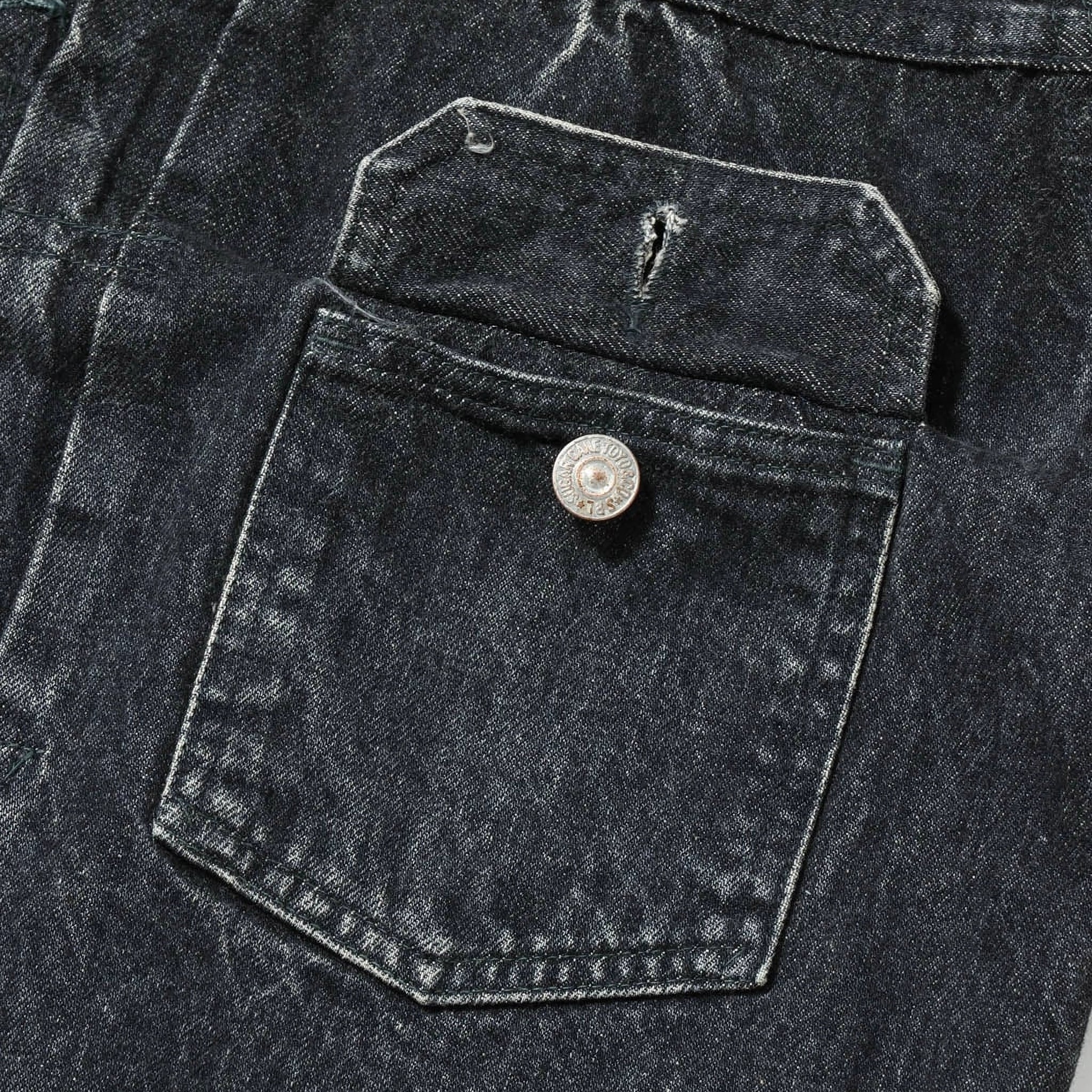 SC15650H 14.25oz Black Selvedge Denim Jacket 1953 Aged Model - Image 6