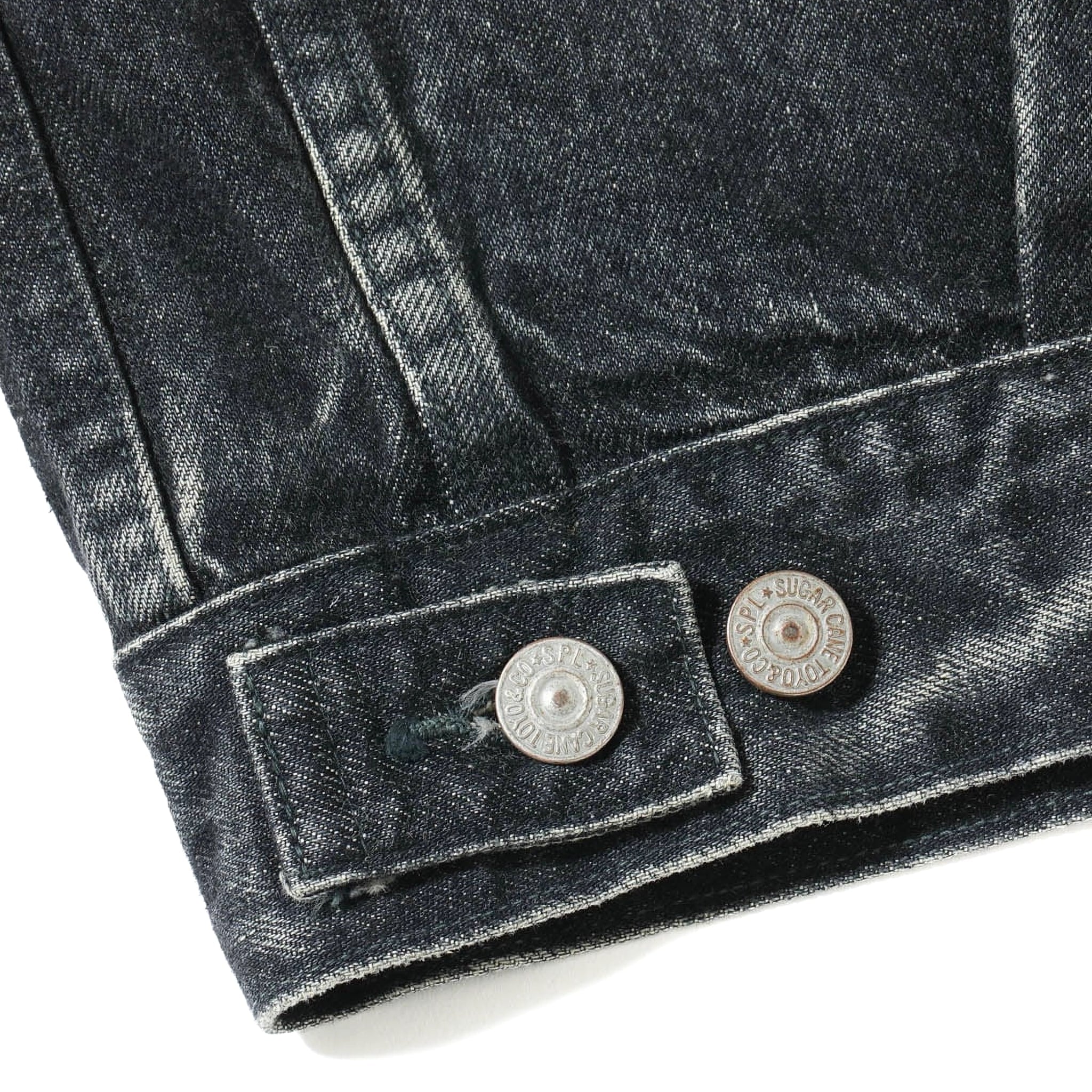 SC15650H 14.25oz Black Selvedge Denim Jacket 1953 Aged Model - Image 7