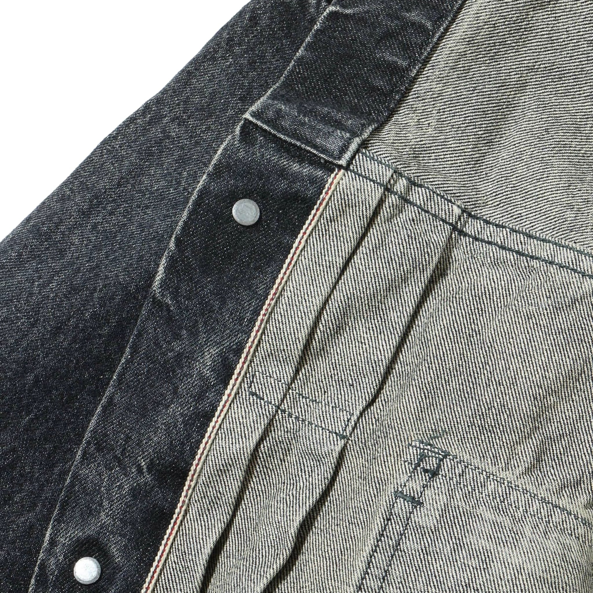 SC15650H 14.25oz Black Selvedge Denim Jacket 1953 Aged Model - Image 9