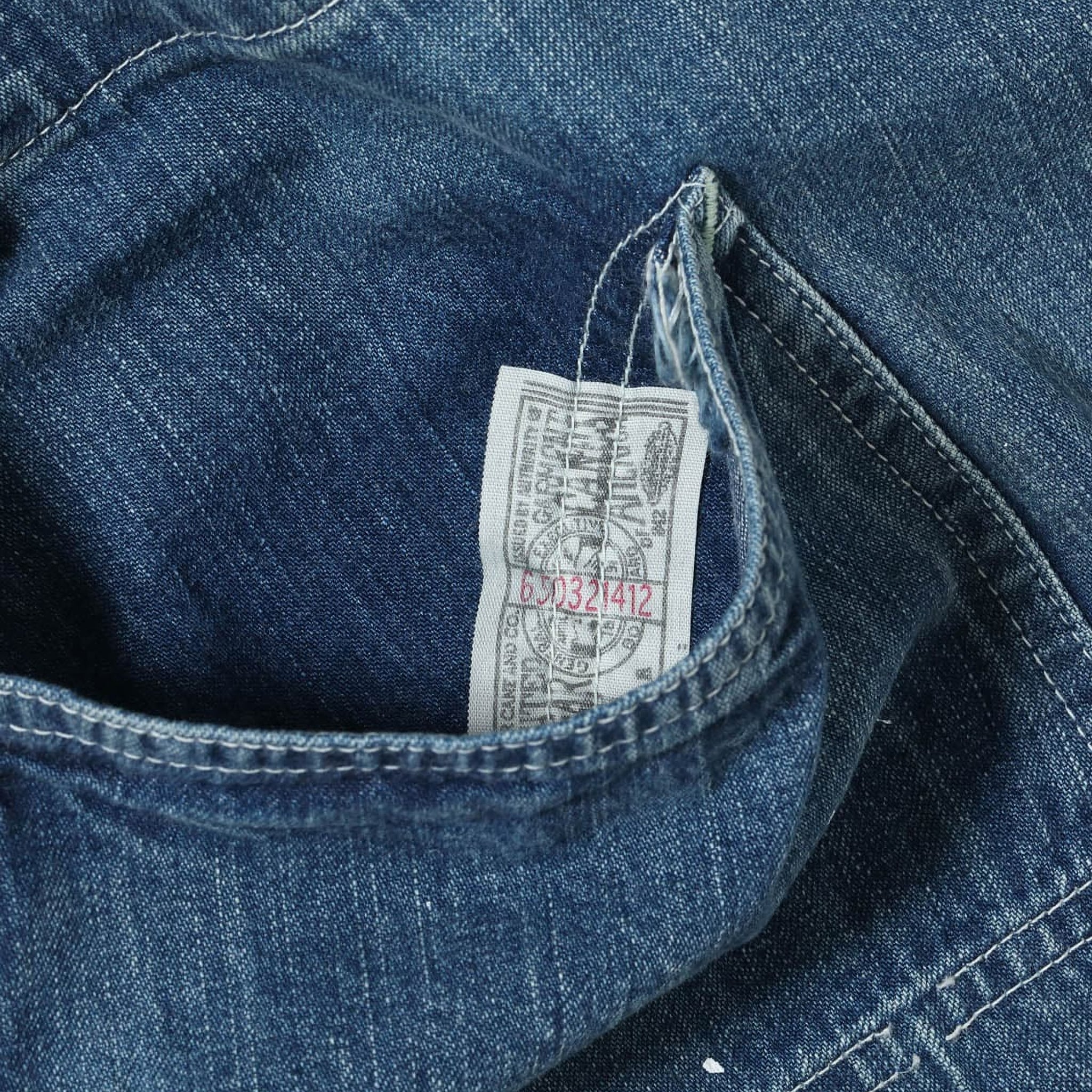 SC15708 11oz Blue Denim Work Coat Aged Model - Image 10