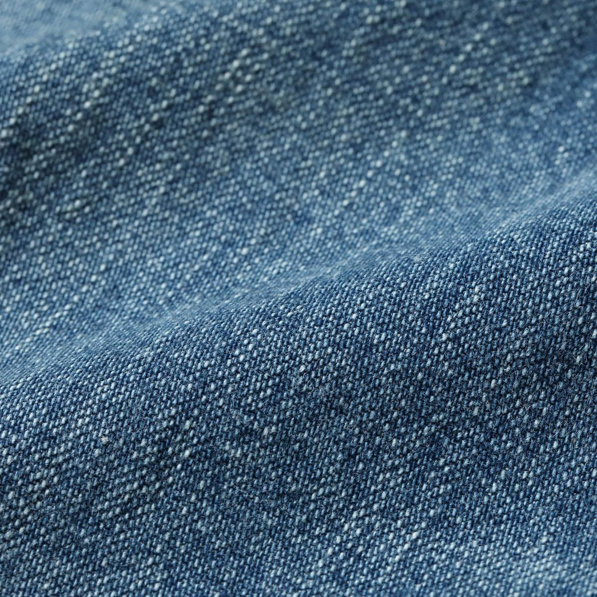 SC15708 11oz Blue Denim Work Coat Aged Model - Image 13
