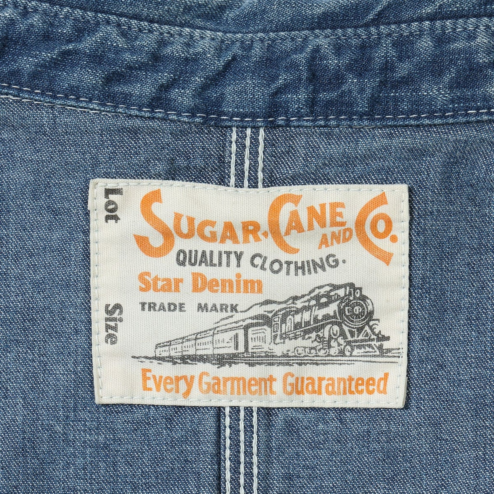 SC15708 11oz Blue Denim Work Coat Aged Model - Image 3