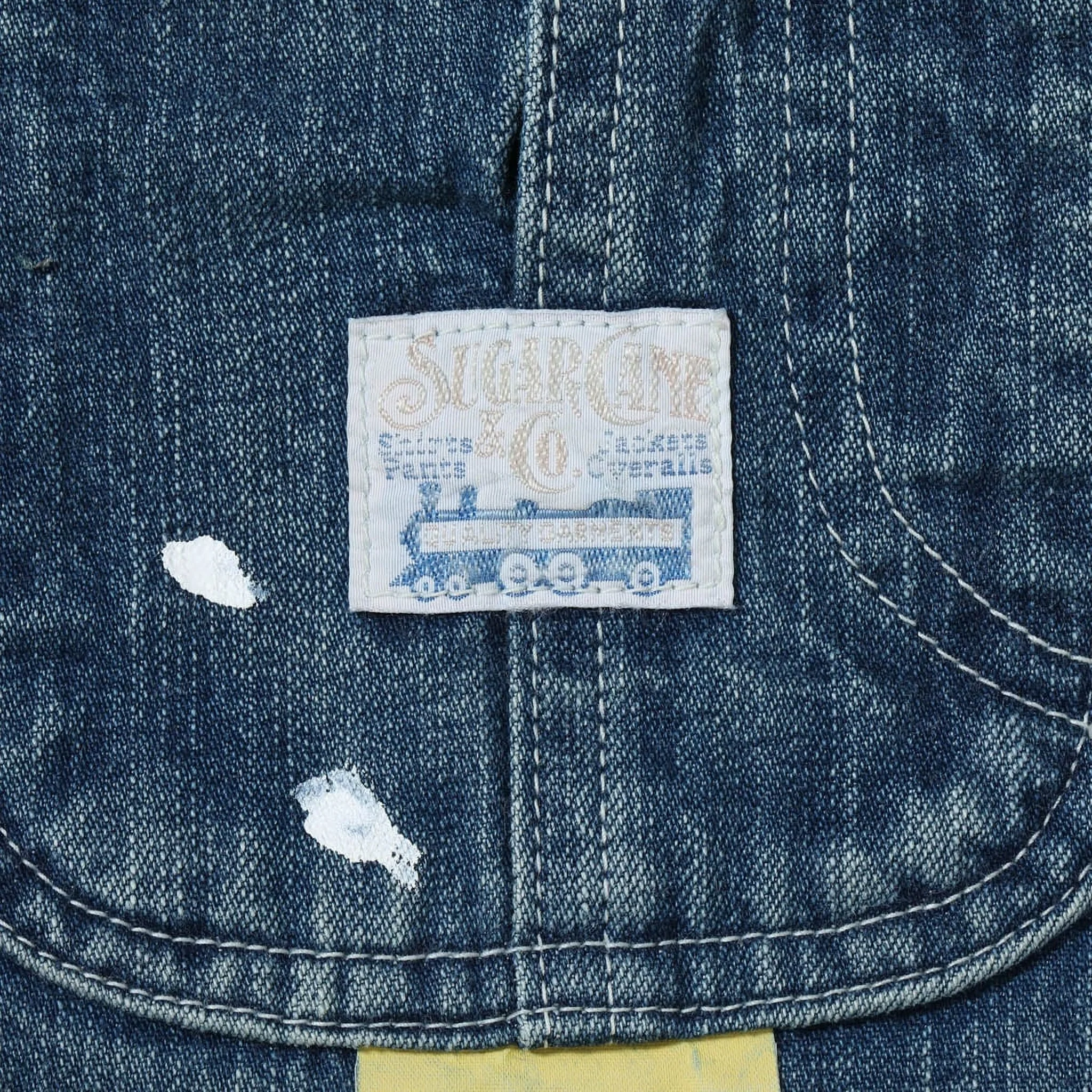 SC15708 11oz Blue Denim Work Coat Aged Model - Image 8
