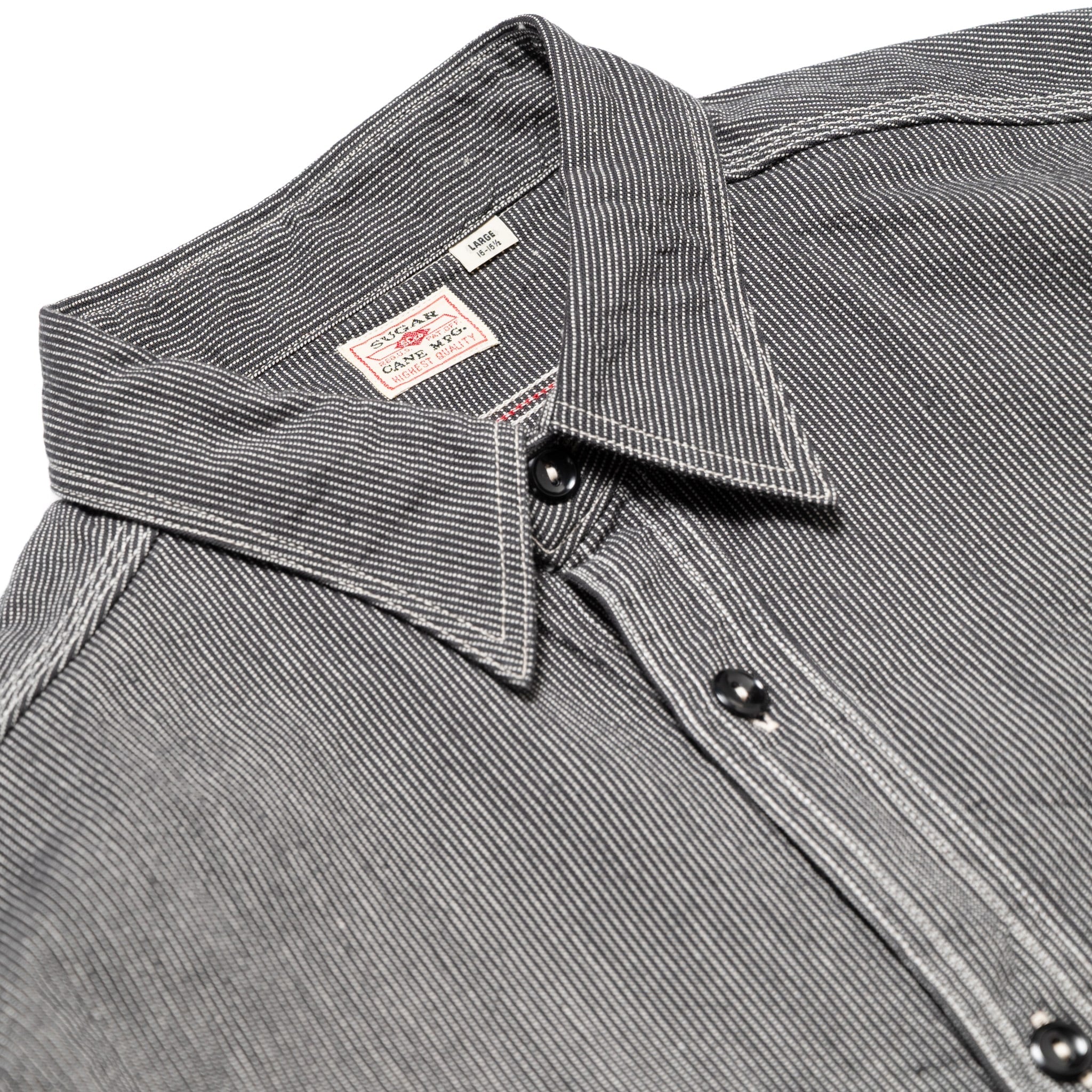SC25511 Jean Cord Work Shirt - Black - Image 2
