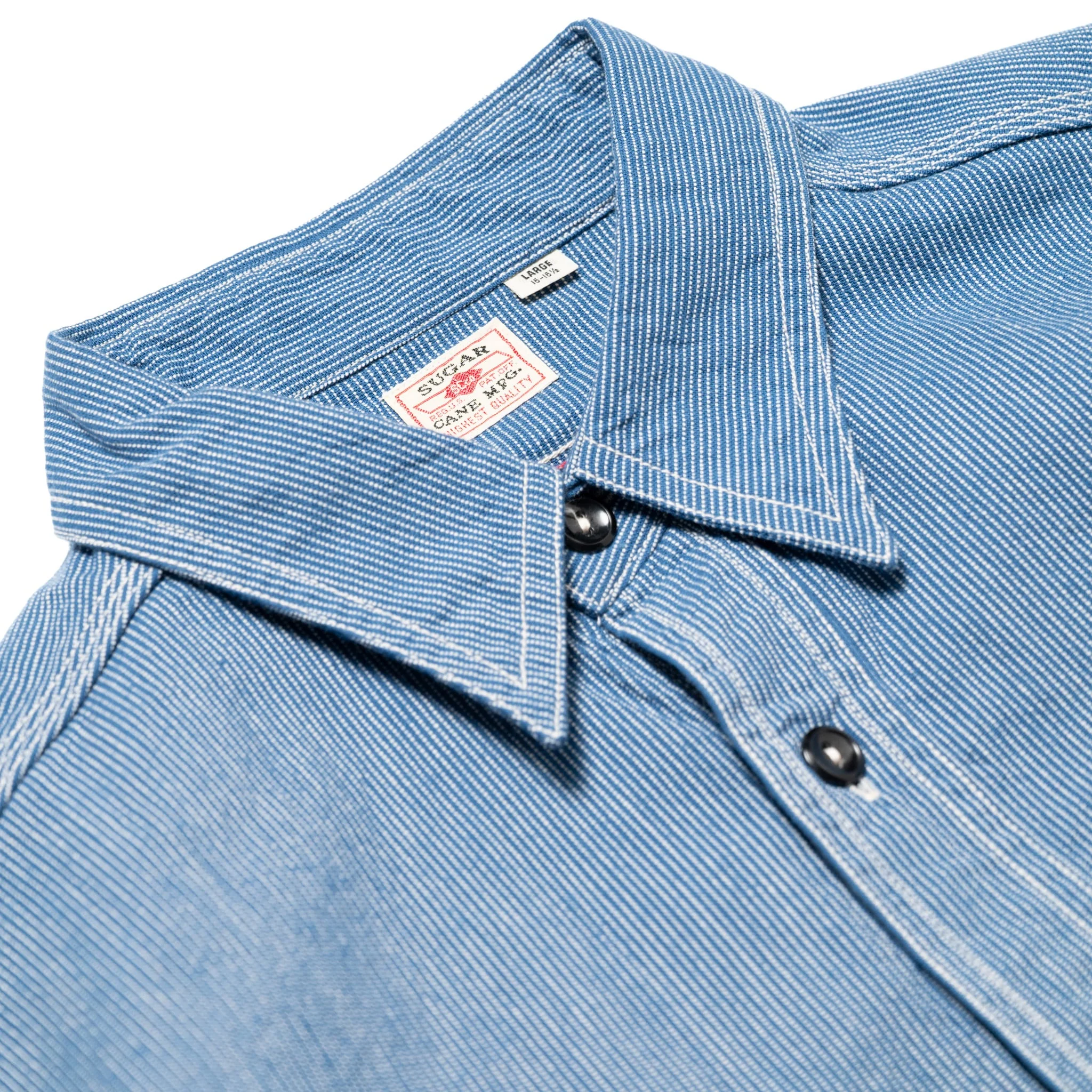 SC25511 Jean Cord Work Shirt - Navy - Image 2