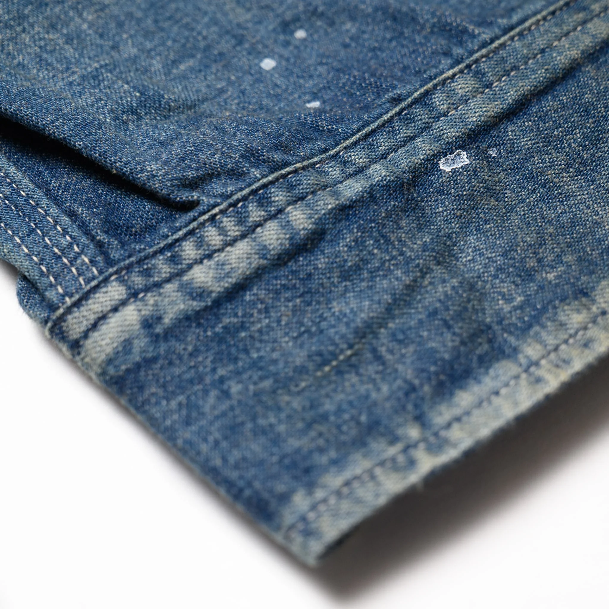 SC29474 Blue Denim Work Shirt Aged Model - Image 11