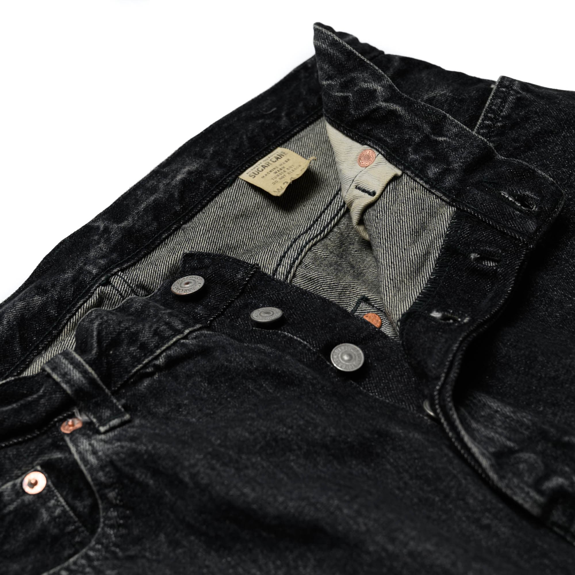 1947 14.25oz Black Selvedge Denim Straight (Hard Wash) SC42460H - Image 6