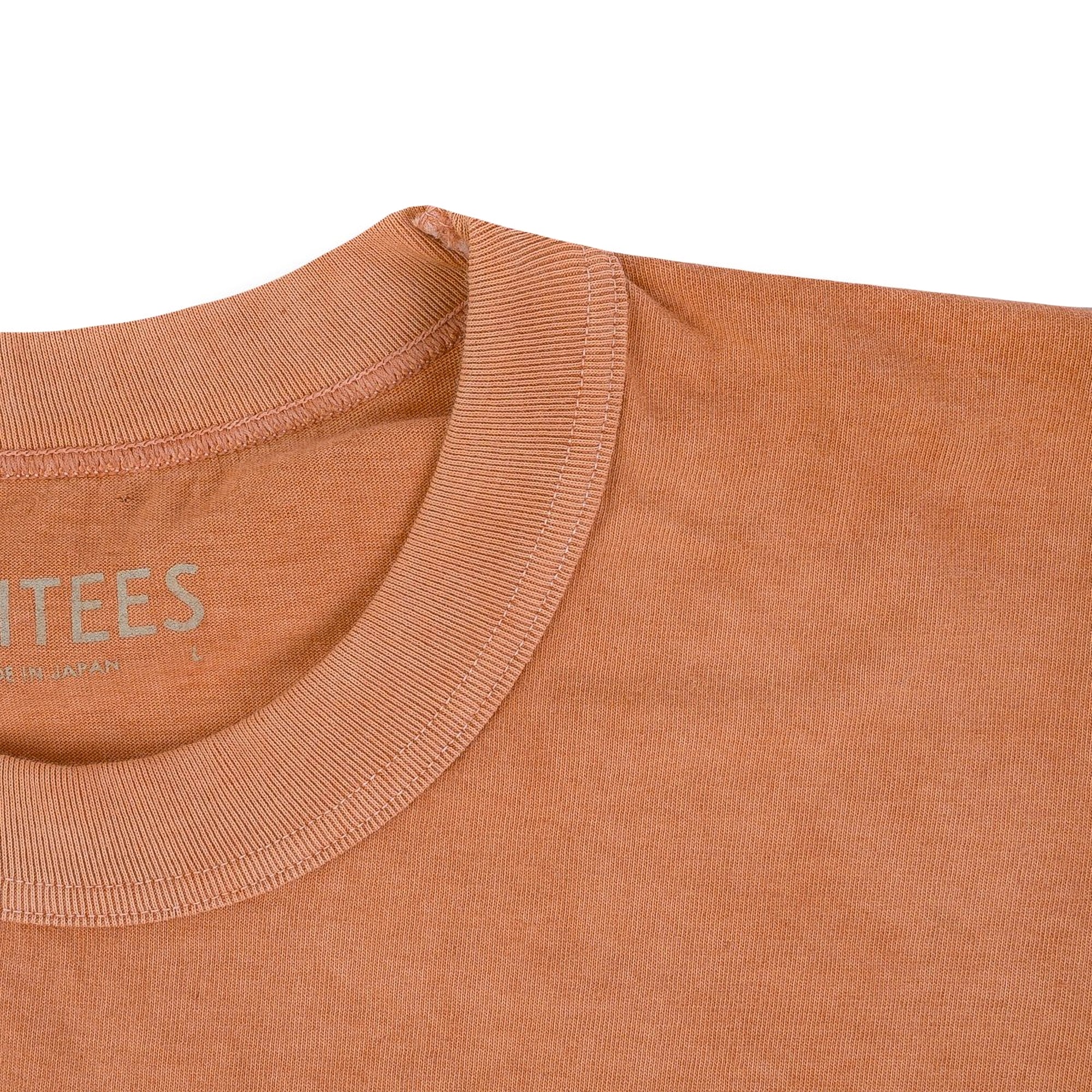 UTIL-HDYE-PCH 5.5oz Loopwheel Crew Neck T-Shirt - Hand Dyed Peach - Image 3