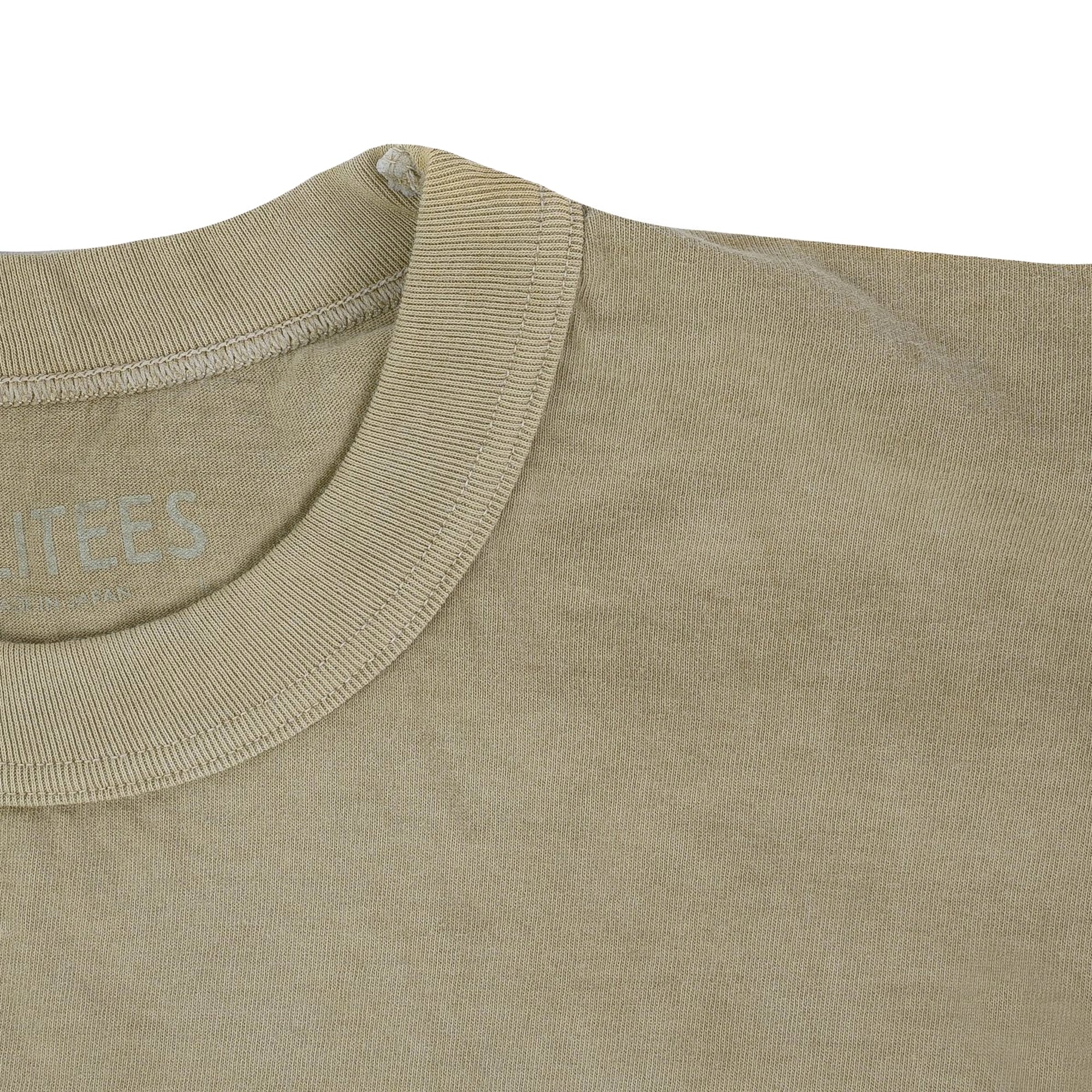 UTIL-HDYE-SGRN 5.5oz Loopwheel Crew Neck T-Shirt - Hand Dyed Sage Green - Image 3