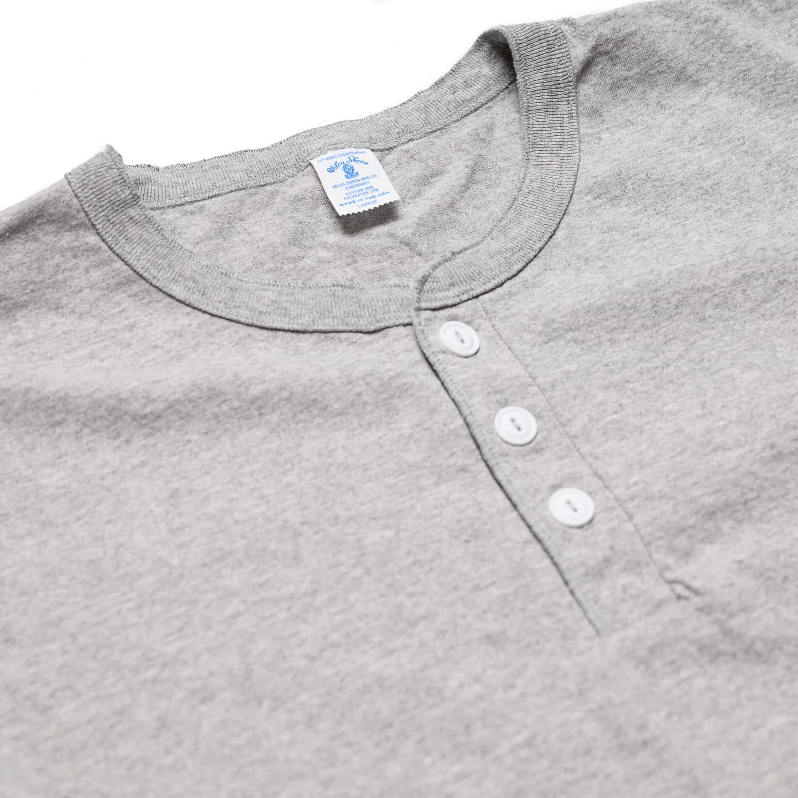 Short Sleeve Henley - Heather Gray - Image 3