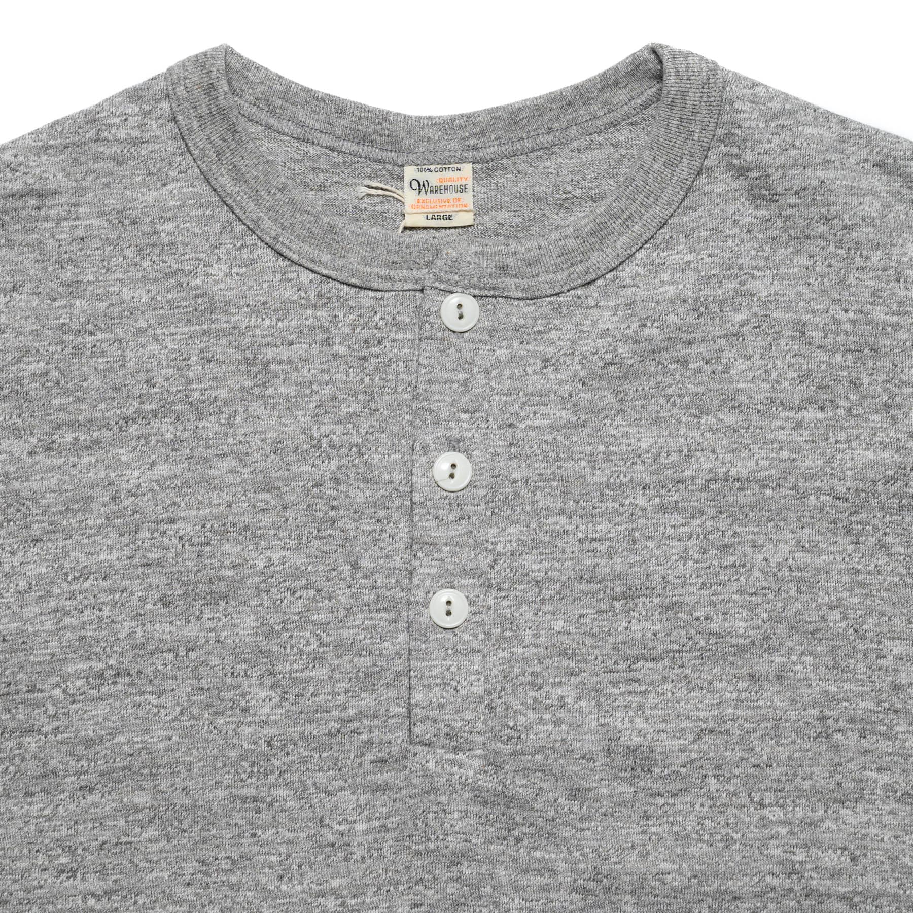4601 Henley Tee - Heather Grey - Image 2