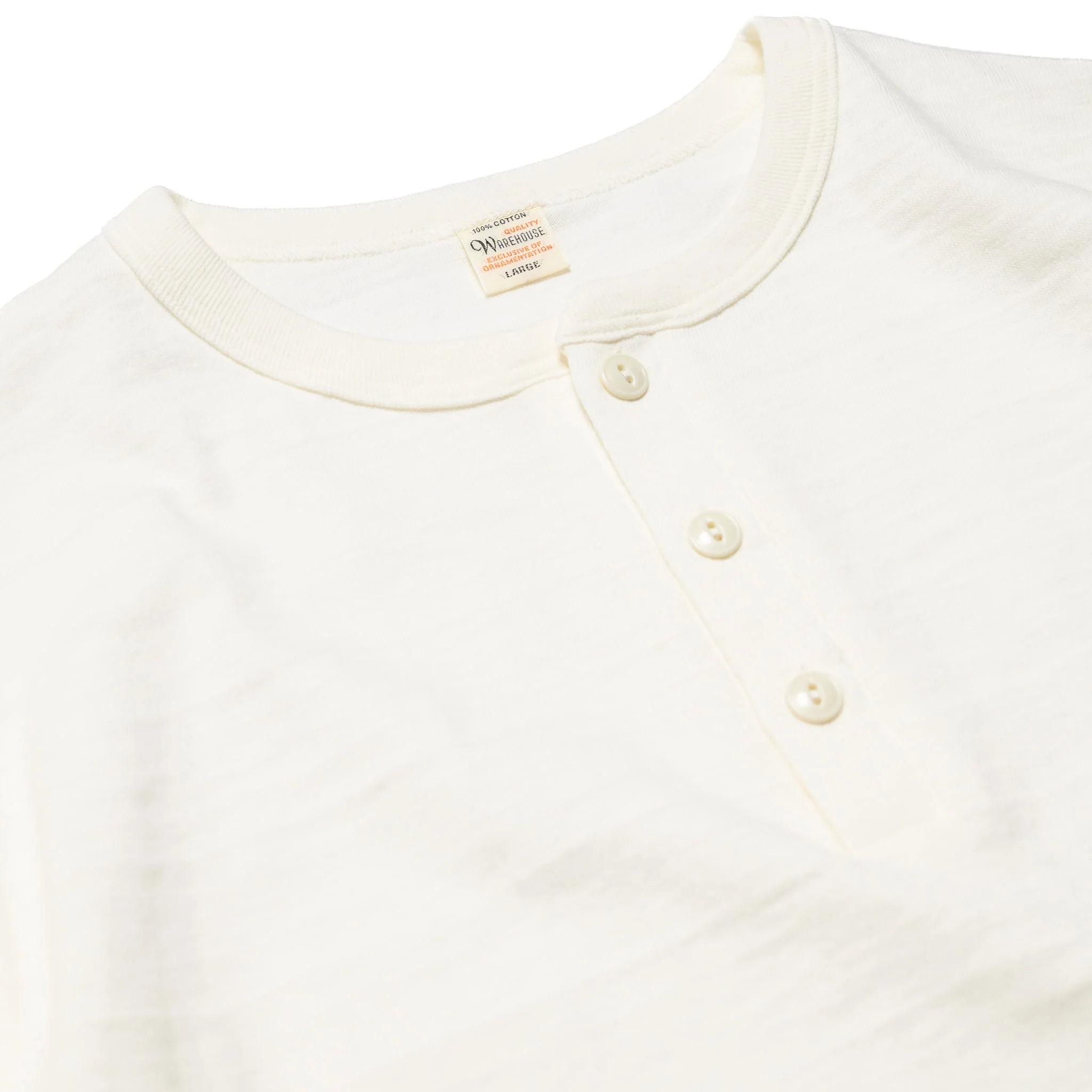 5907 Long Sleeve Henley  - Off White - Image 2