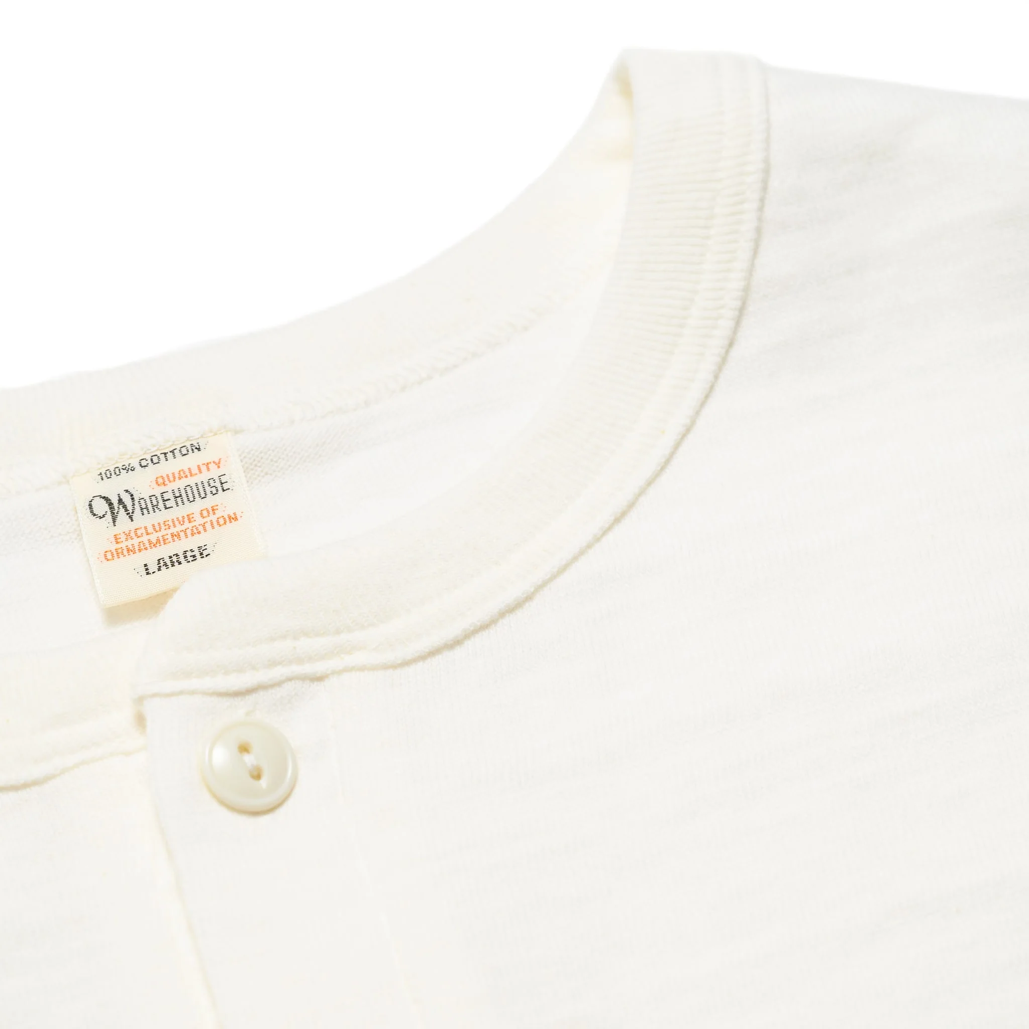 5907 Long Sleeve Henley  - Off White - Image 3