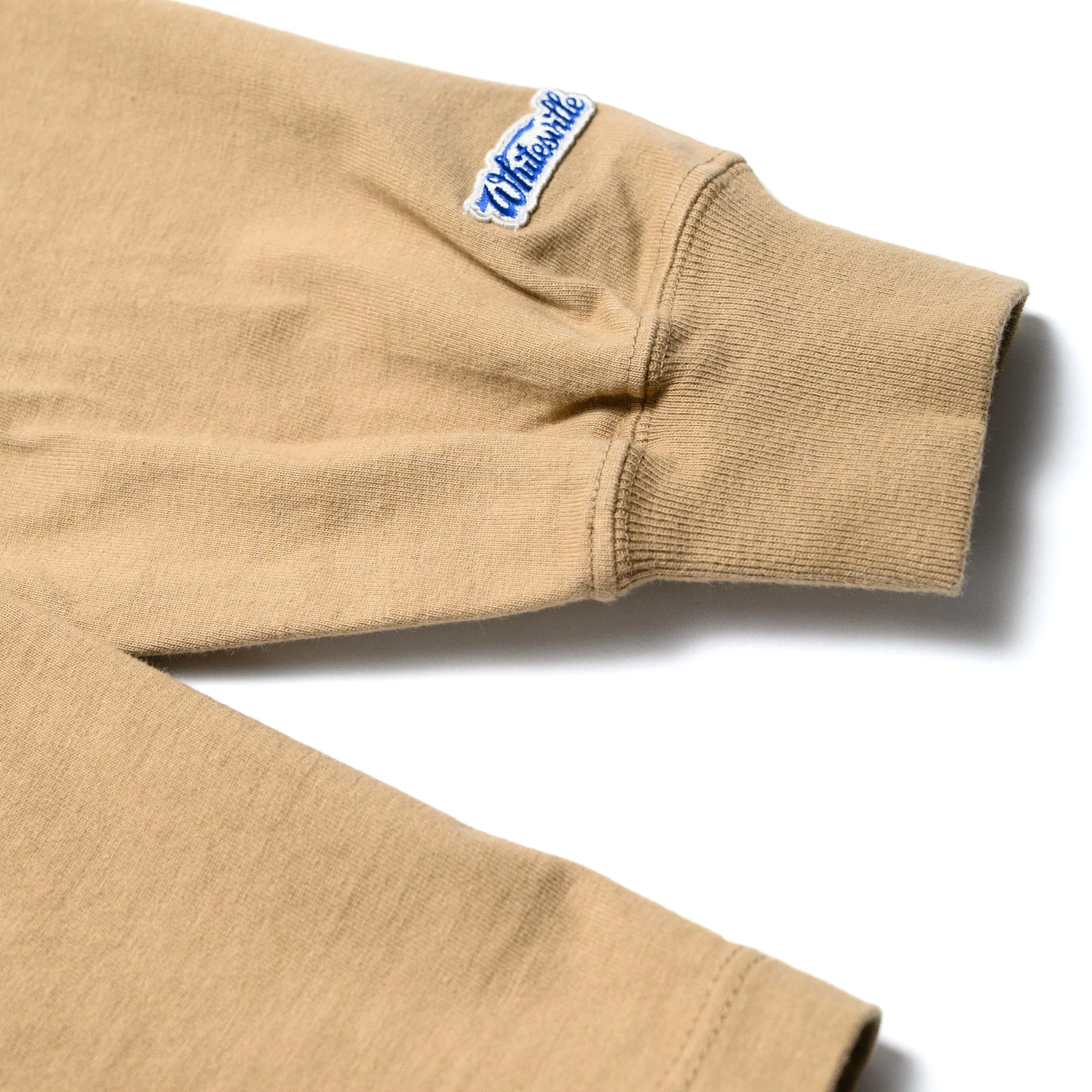 WV68849 Heavyweight Long Sleeve Pocket T-Shirt Beige - Image 4