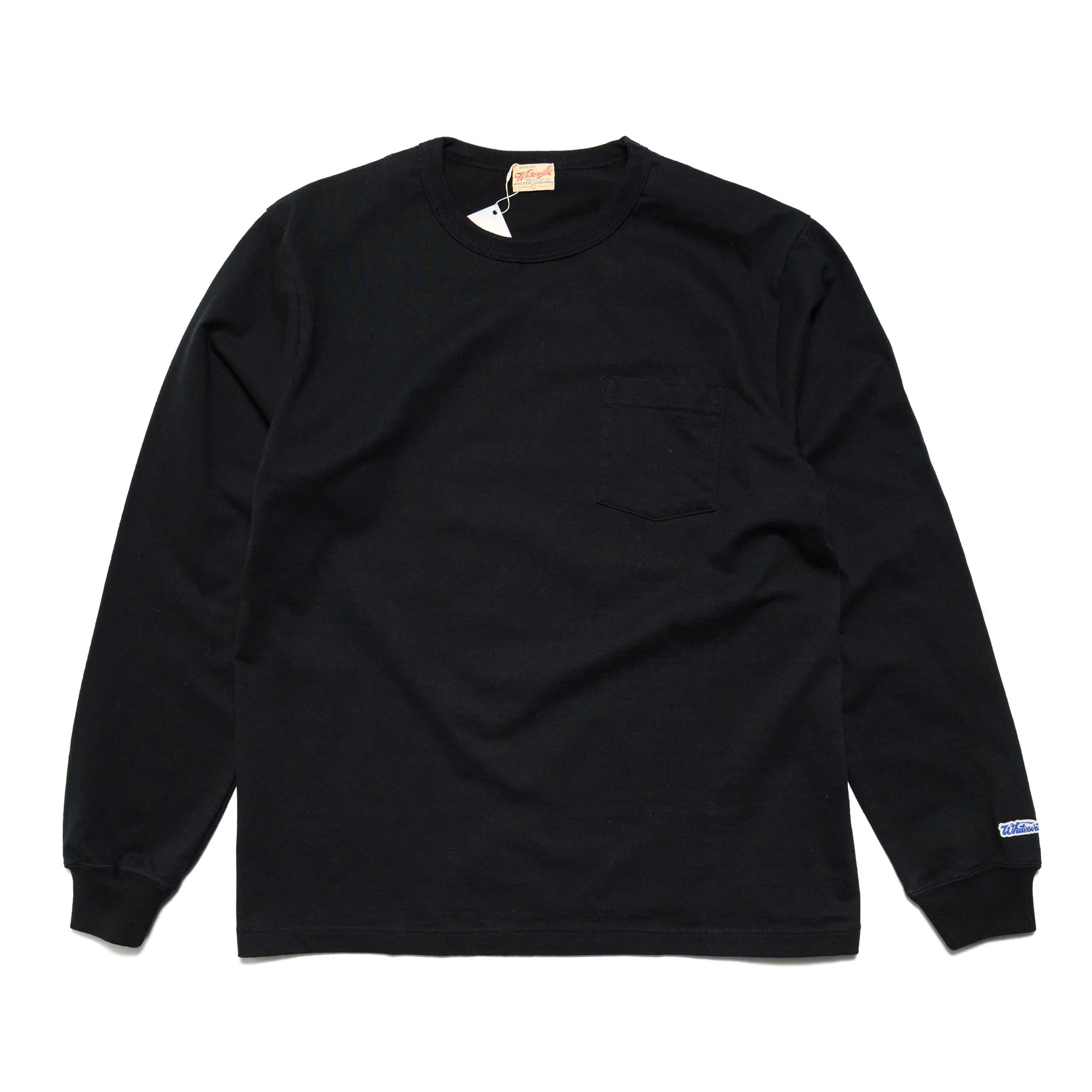 WV68849 Heavyweight Long Sleeve Pocket T-Shirt Black
