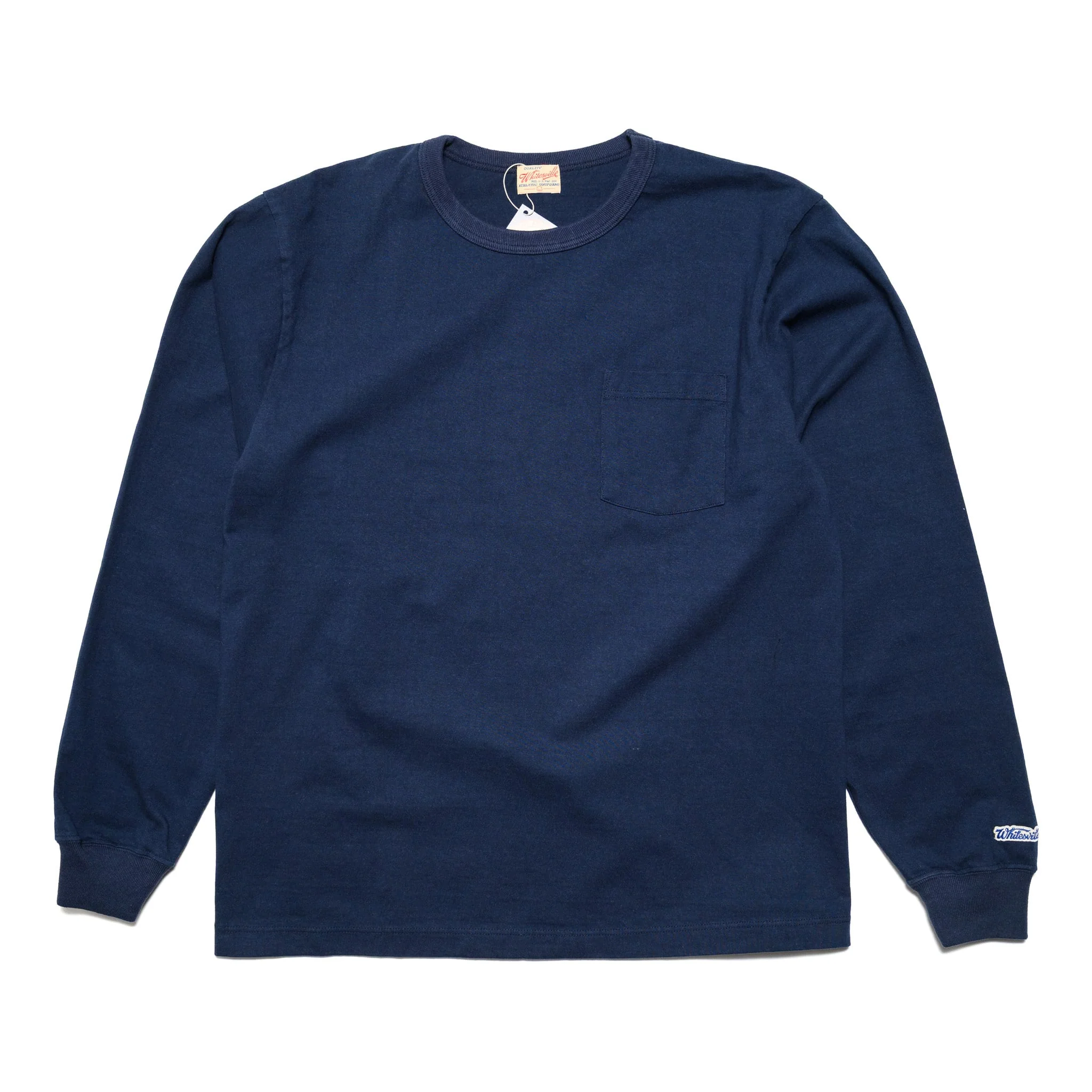 WV68849 Heavyweight Long Sleeve Pocket T-Shirt Navy