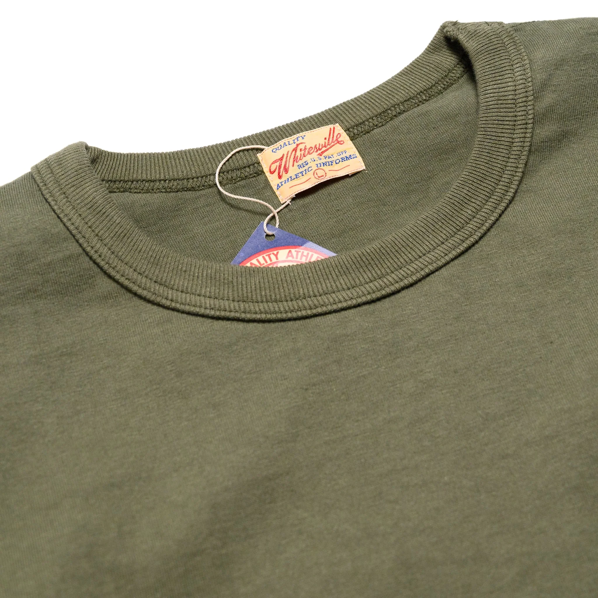 WV68849 Heavyweight Long Sleeve Pocket T-Shirt Olive - Image 2