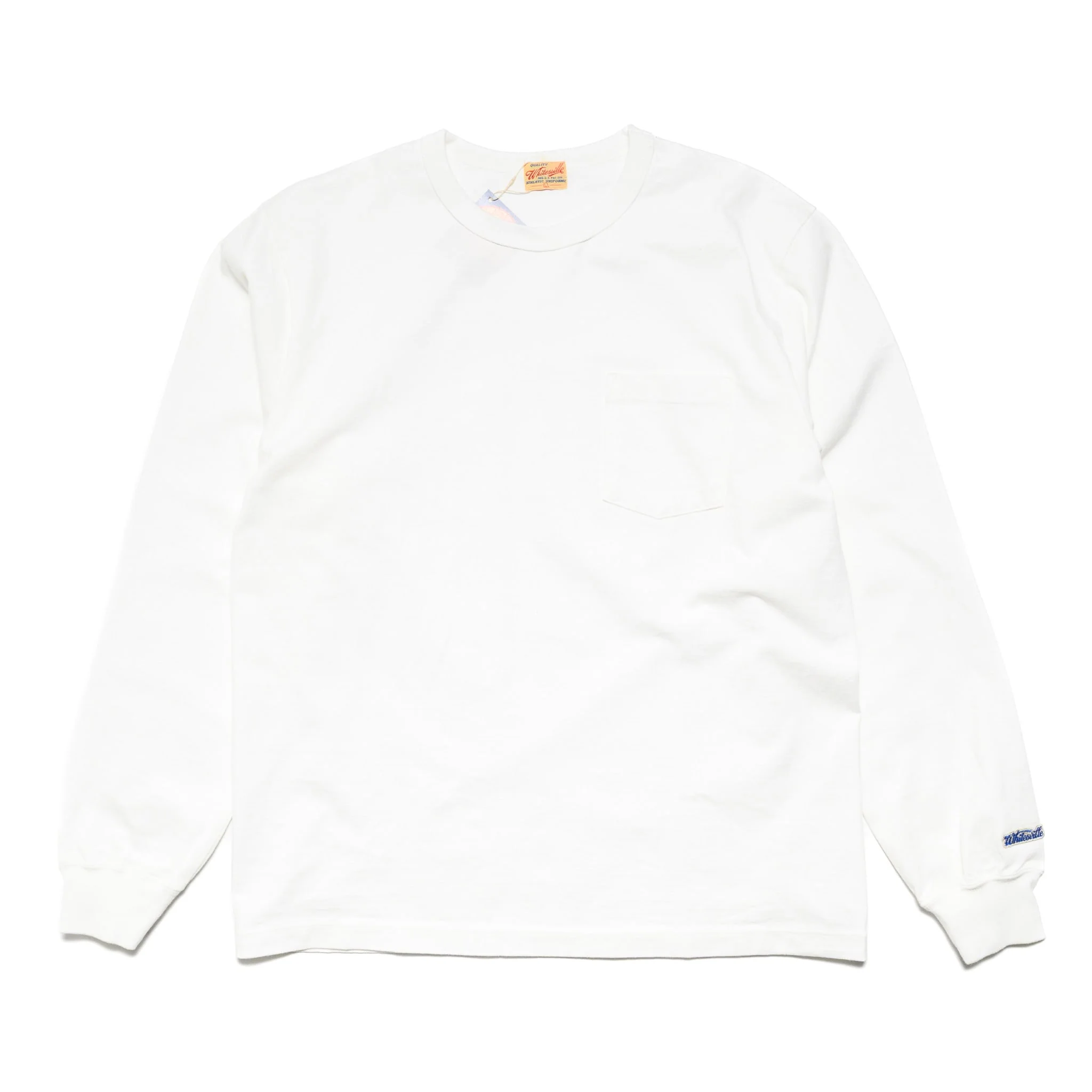 WV68849 Heavyweight Long Sleeve Pocket T-Shirt White