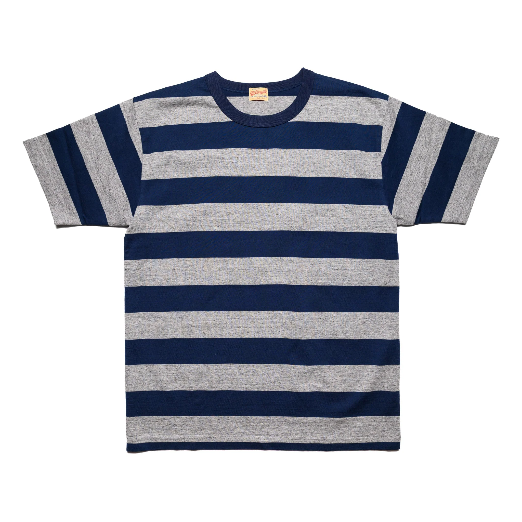 WV79147 Border T-Shirt Heather Grey/Navy
