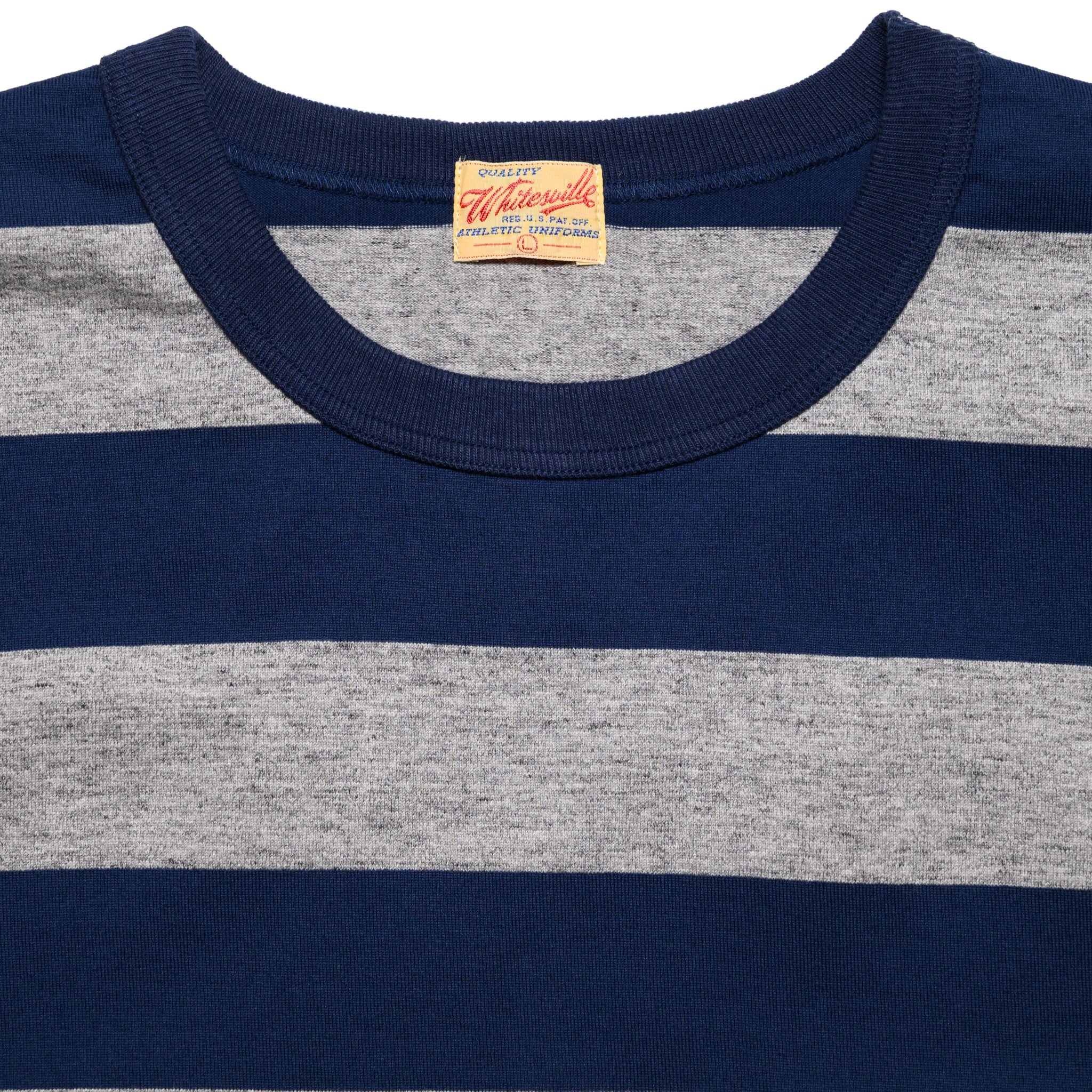 WV79147 Border T-Shirt Heather Grey/Navy - Image 2