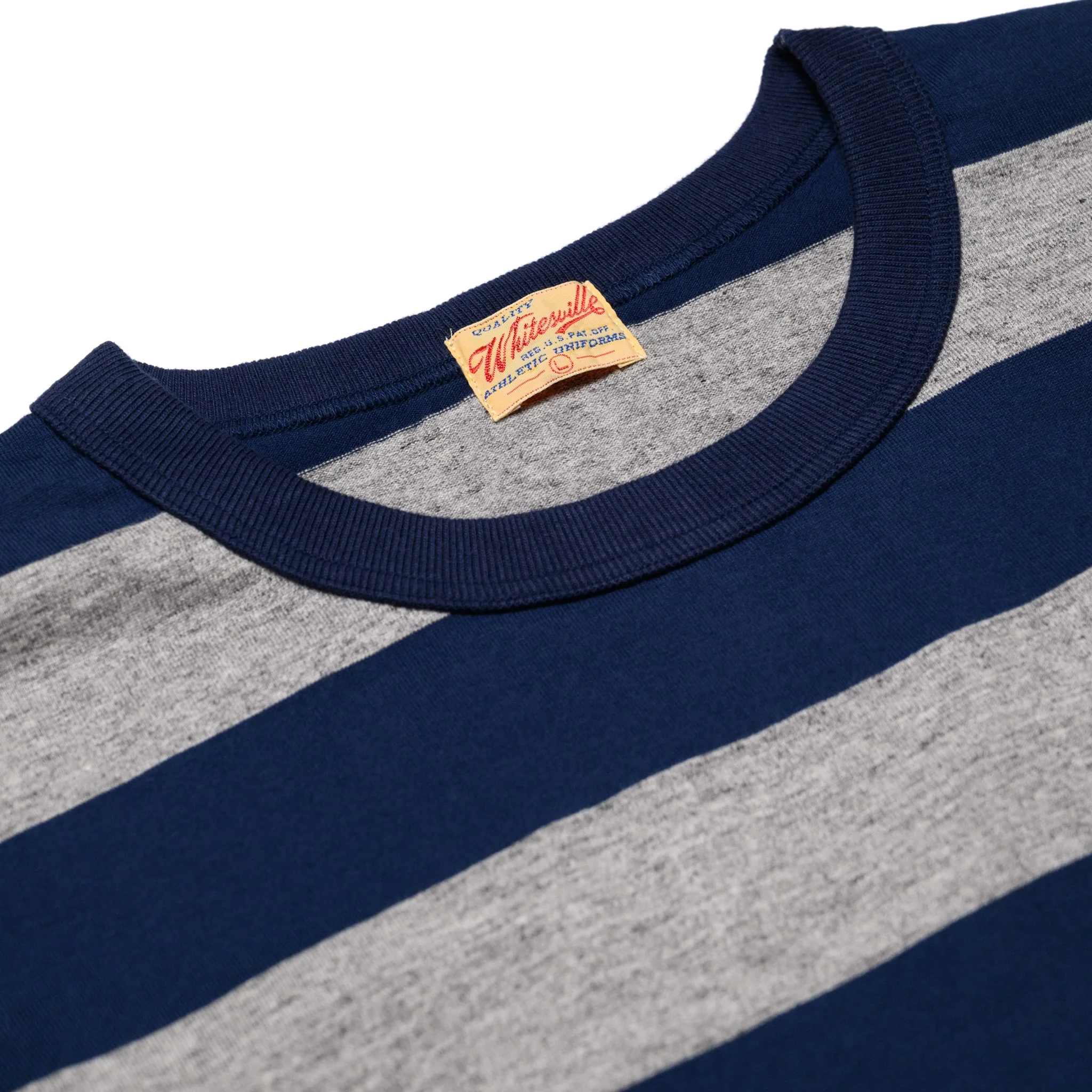 WV79147 Border T-Shirt Heather Grey/Navy - Image 3