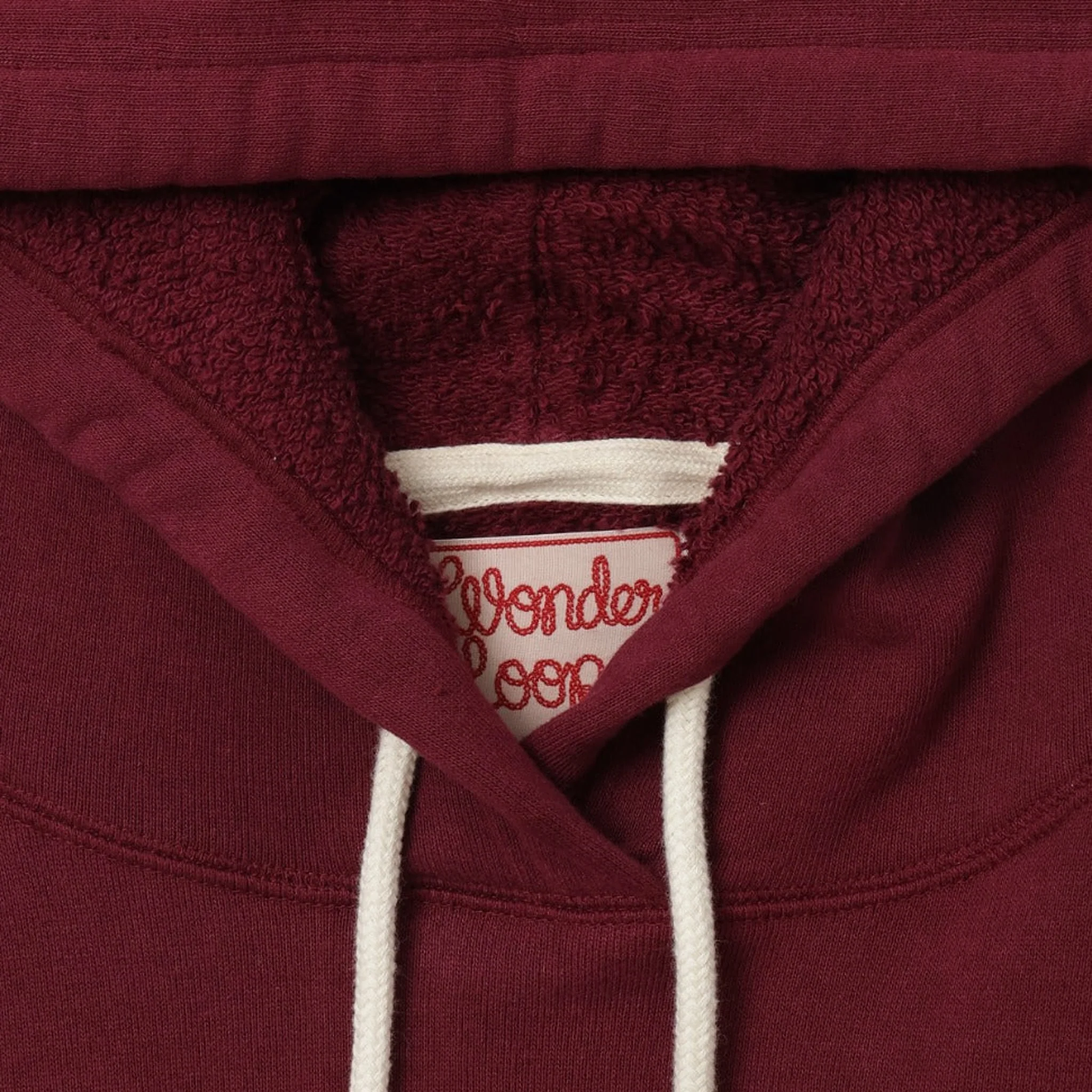 Pullover Hoodie - Super Looper French Terry - Burgundy - Image 3